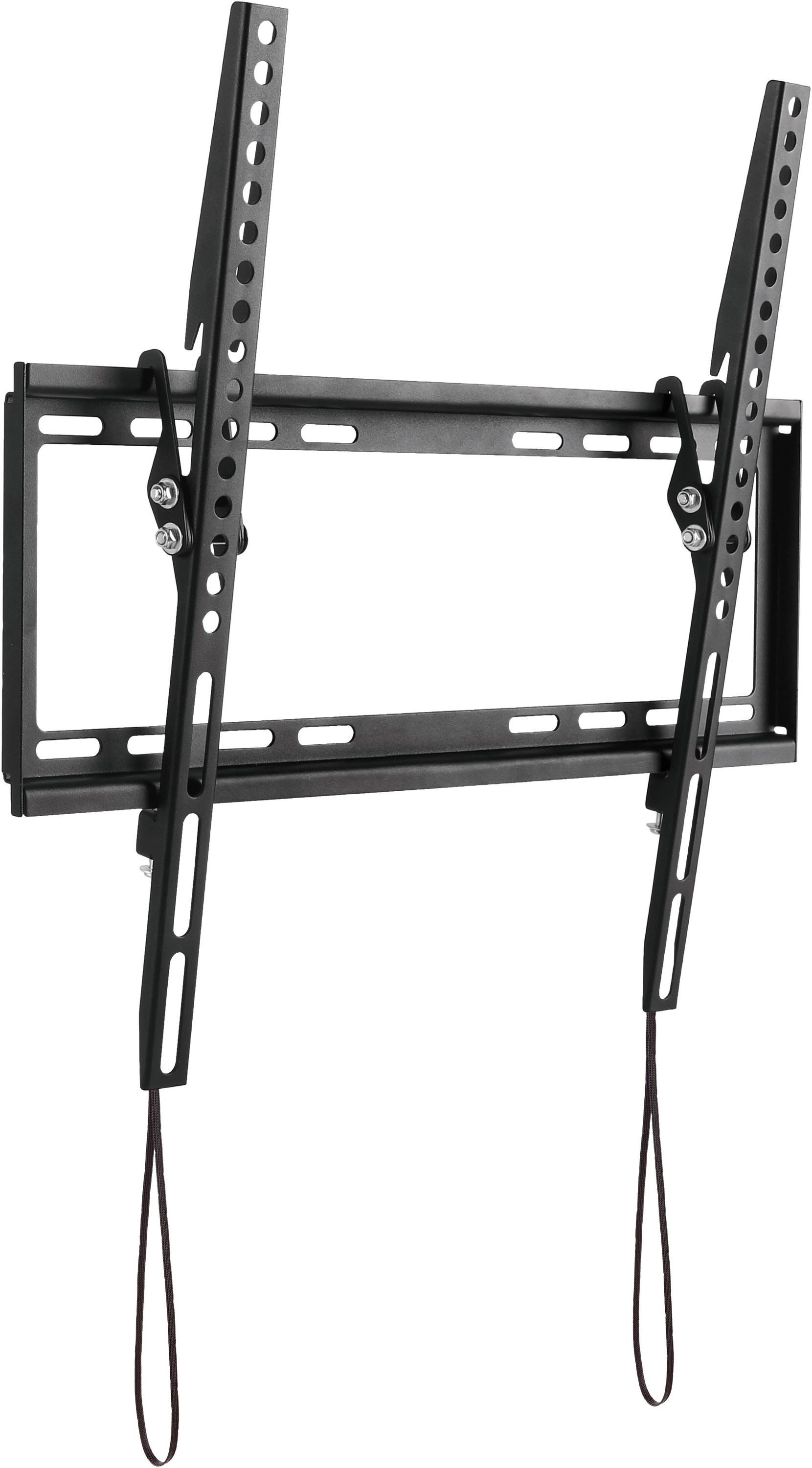 Schwaiger TV-Wandhalterung LWHT5535 513, (bis 75 Zoll, neigbar, bis 35kg, bis 400x400mm, Zugschlaufen zur Entriegelung, schwarz)