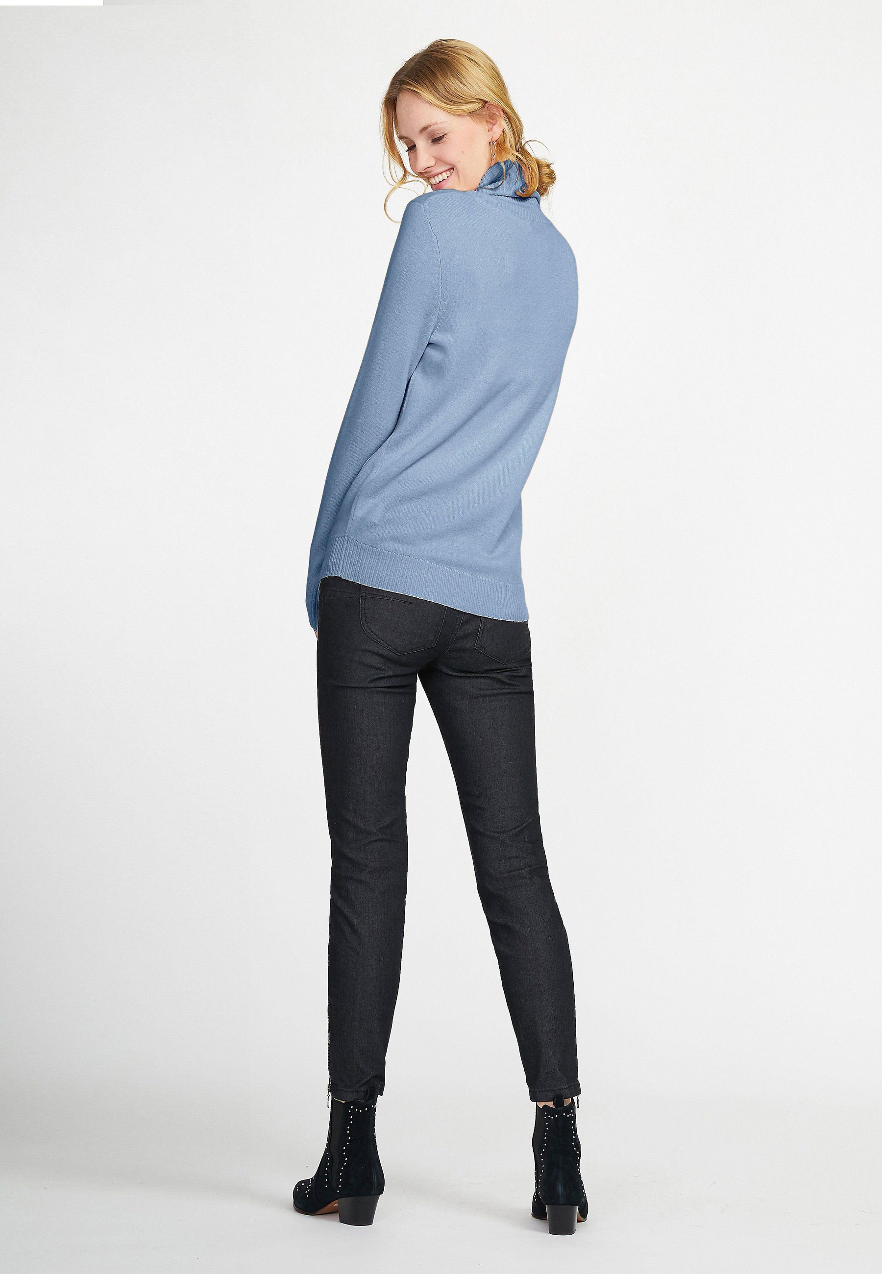 Cashmere Hahn mit Design Peter Rollkragenpullover modernem BLUE SKY