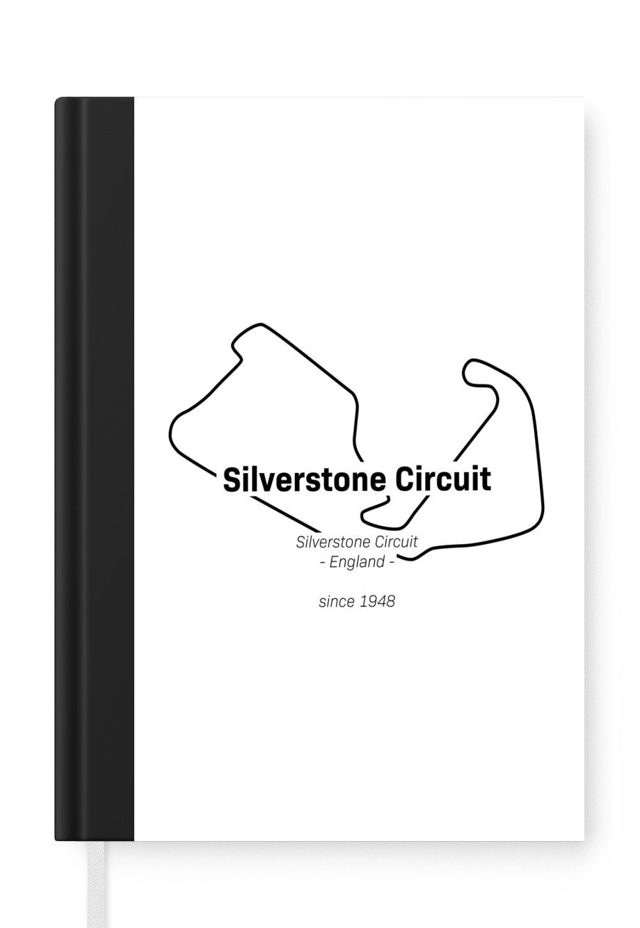 MuchoWow Notizbuch Silverstone - Formel 1 - Rennstrecke, Journal, Merkzettel, Tagebuch, Notizheft, A5, 98 Seiten, Haushaltsbuch