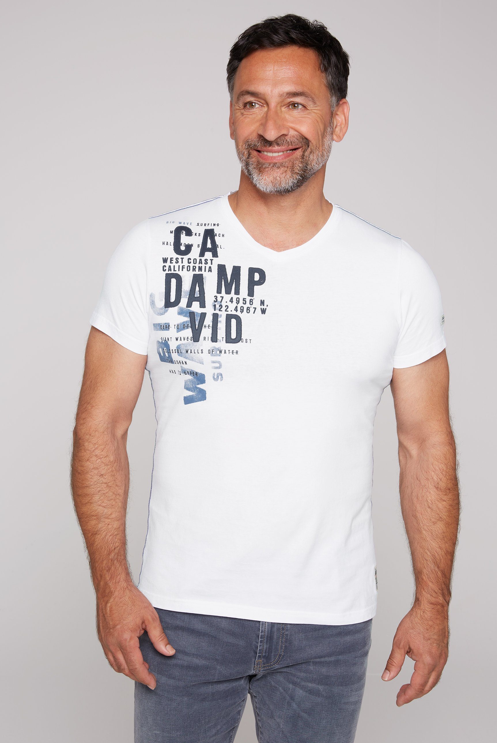 CAMP DAVID V-Shirt aus Baumwolle