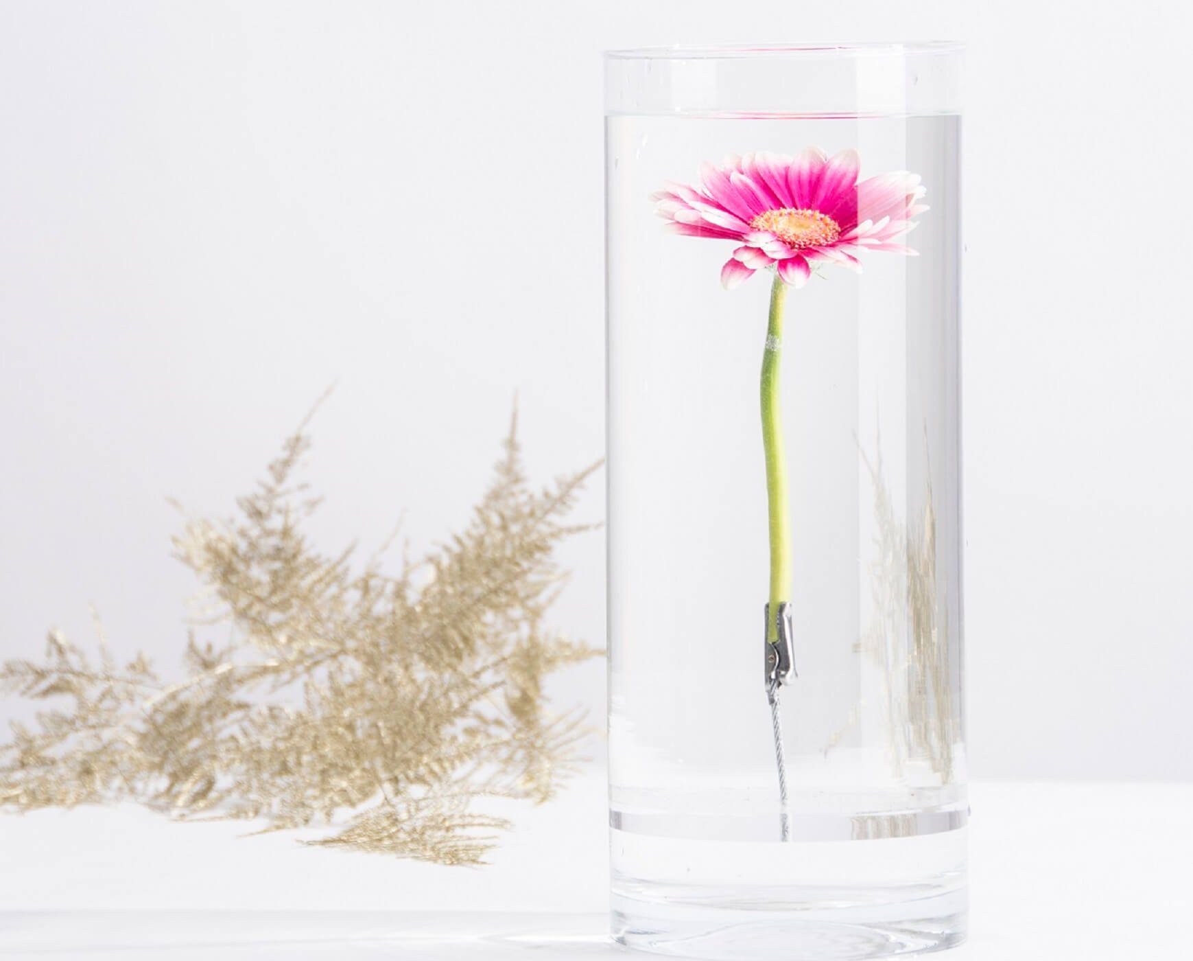 esschert design Kugelvase Versunkene Blumen Vase 30cm Glas mit Clip unter Wasser Pflanzen Originell Deko (1 Vase)