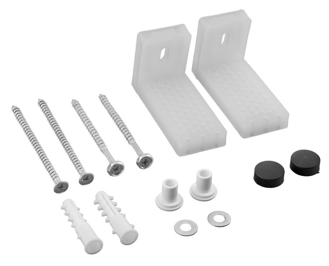 Aqualine Wand-WC-Befestigung Halterungsset, Schwarz, Aqualine-40126B