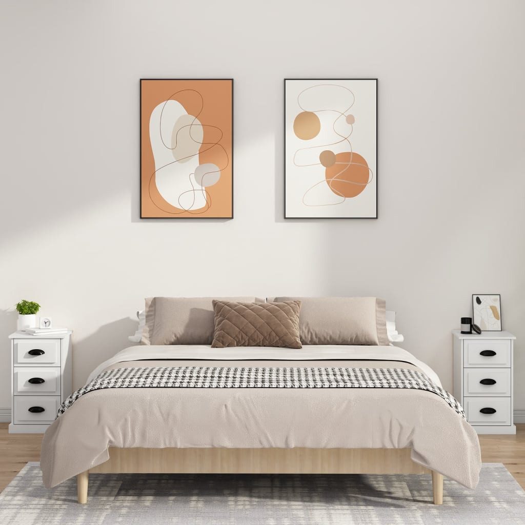 vidaXL Nachttisch Nachttisch Weiß 39x39x67 cm Holzwerkstoff (1-St)