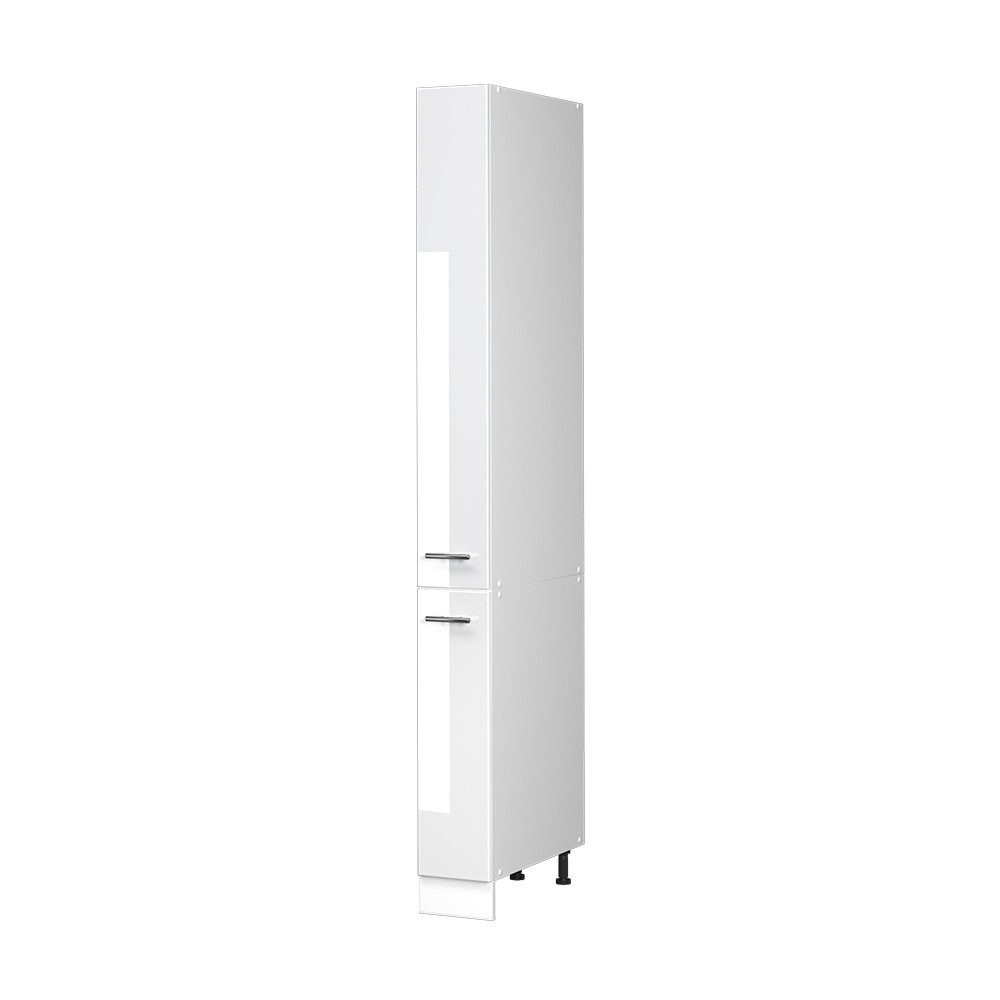 Vicco Hochschrank Fame-Line, Weiß Hochglanz/Weiß, 20 cm (1-St)