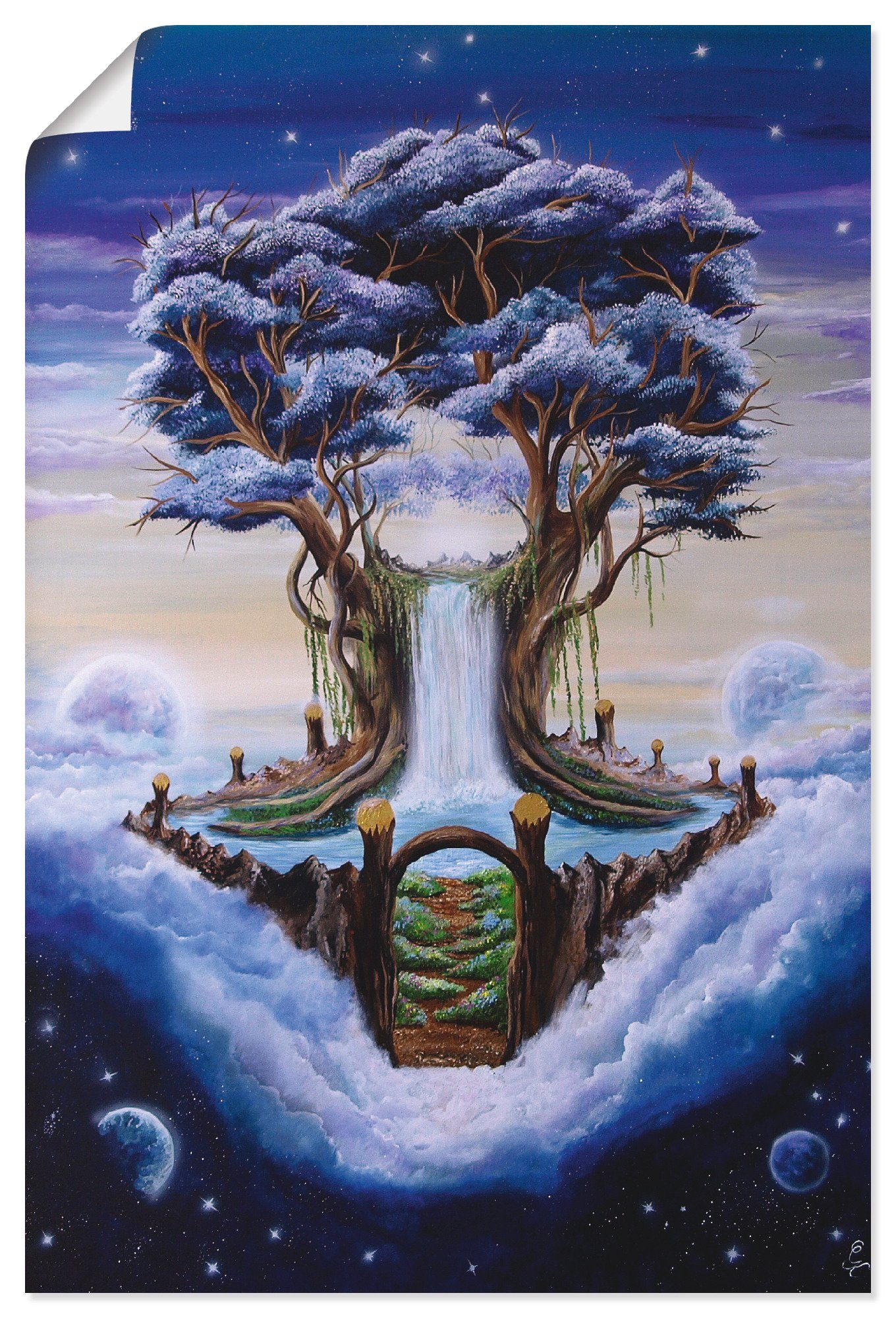 St), (1 als in Leinwandbild, Poster Alubild, Größen im Landschaften Wandbild Wandaufkleber Artland Baum oder versch. Traum, Der
