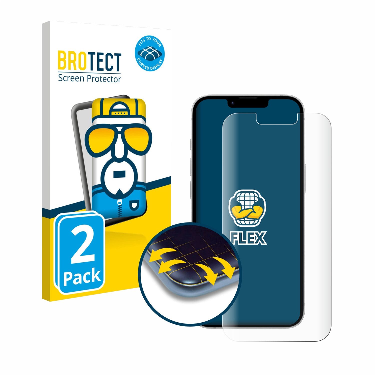 BROTECT Displayschutzfolie Fullscreen Schutzfolie für Apple iPhone 17e, 2 Stück, Displayschutz Folie Fullcover Klar Transparent