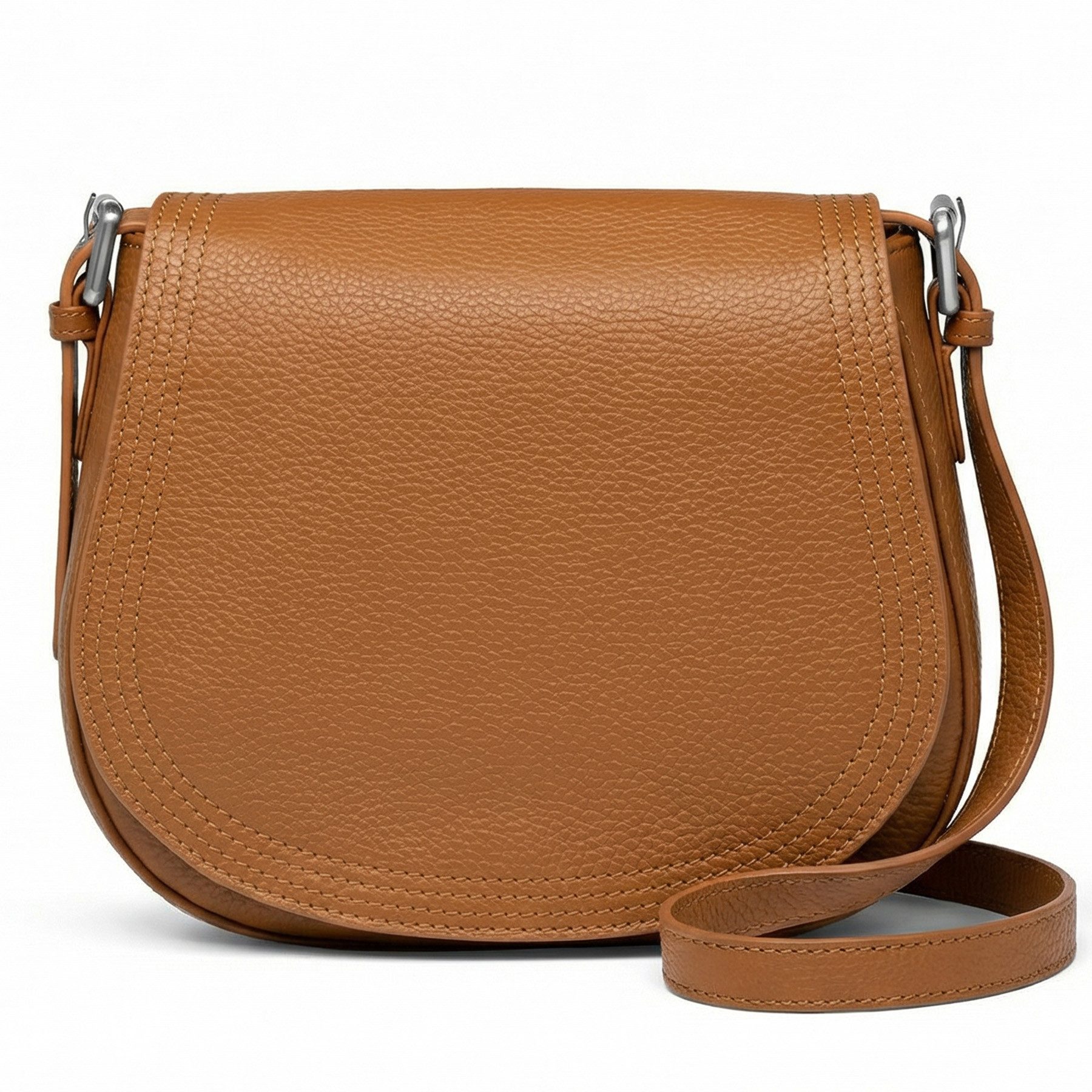 FEYNSINN Rucksack echt Leder Crossbody Damen Schultertasche & Umhängetasche verstellbar, 2in1 Crossbody, Schultertasche mit Reißverschluss Leder Damen braun