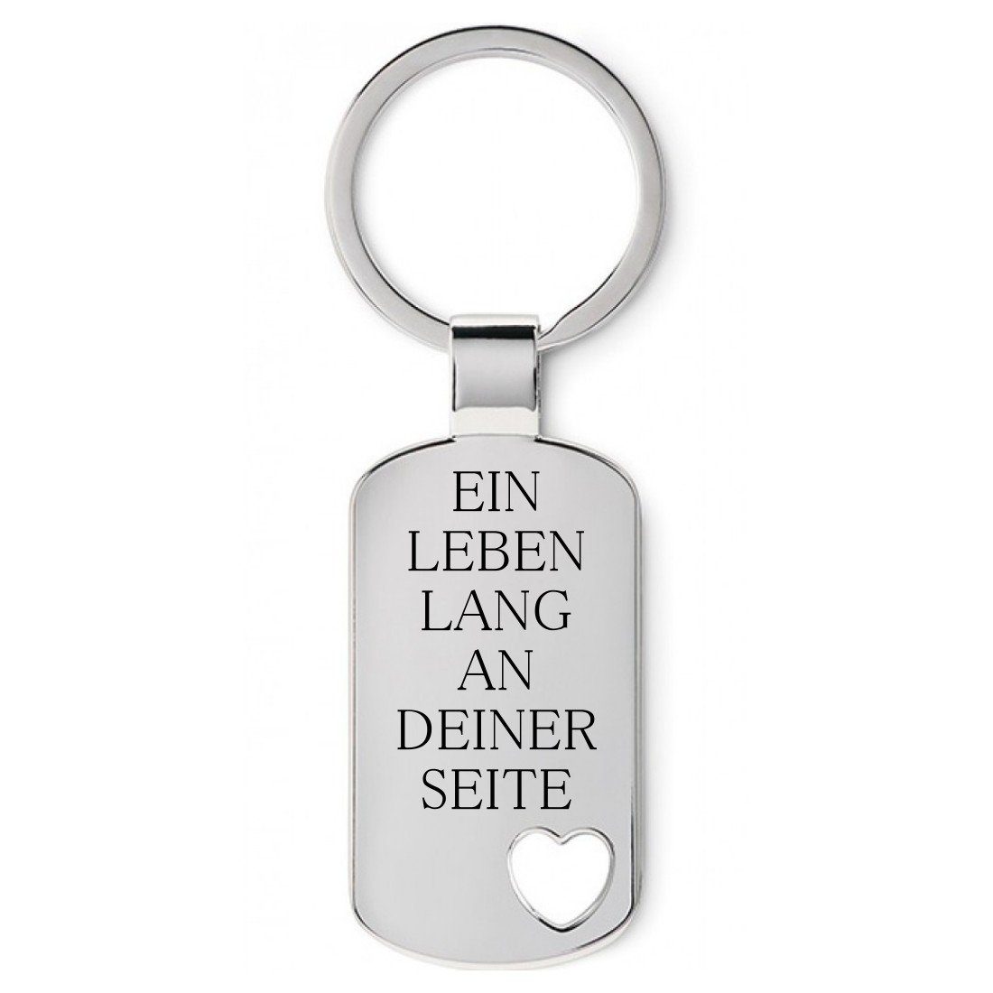Lieblingsmensch Schlüsselanhänger Ein Leben lang an deiner Seite - liebevolles Geschenk / Glücksbringer (Schlüsselanhänger mit Gravur, inklusive Schlüsselring) | Schlüsselanhänger