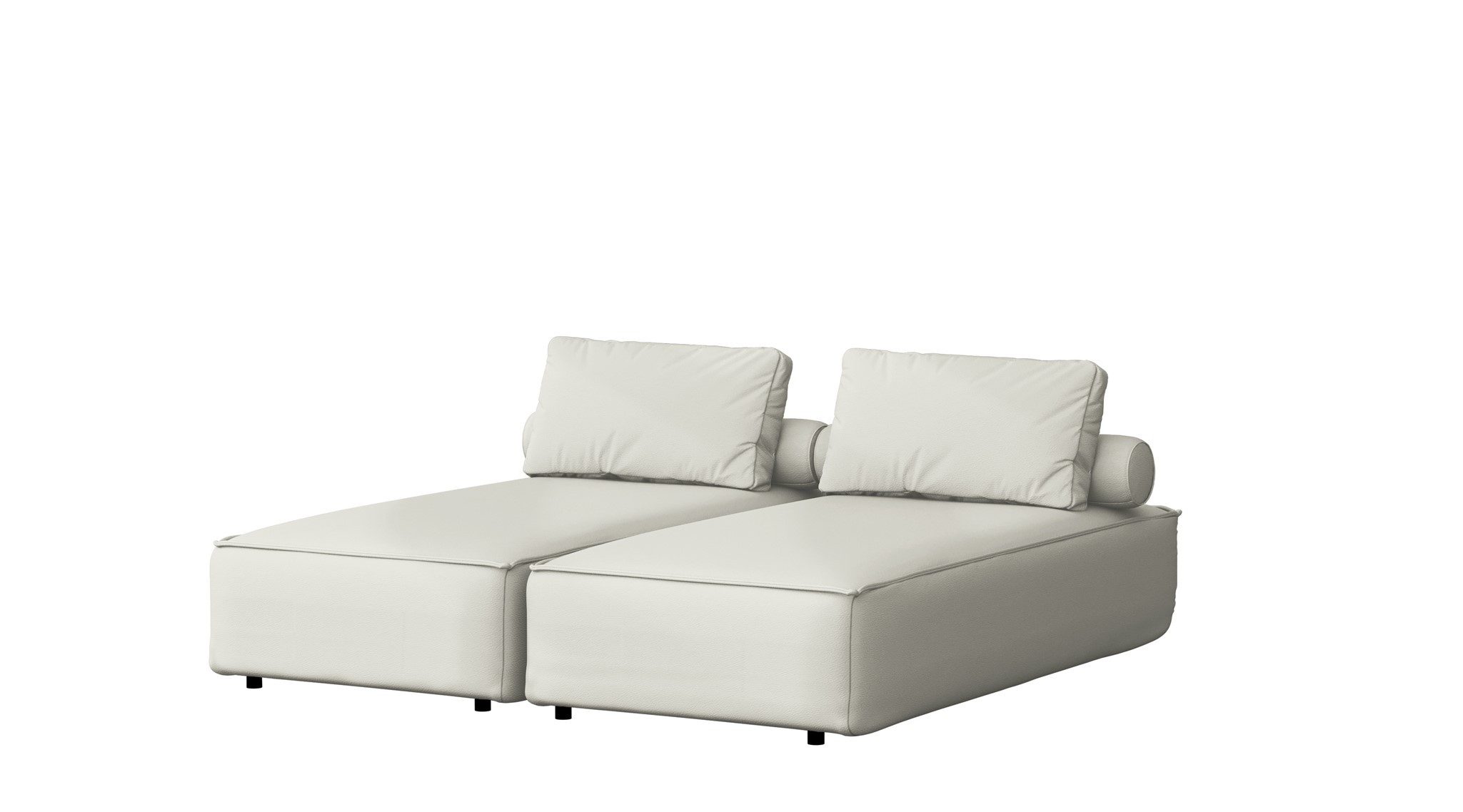 Fun Мебель Gartenliege Chaiselongue Sezlong Liege SUMMER, 2er-Set, 2 St., bestehend aus 2 Einzelliegen, inkl. 2 Rückenkissen und 2 Rollkissen