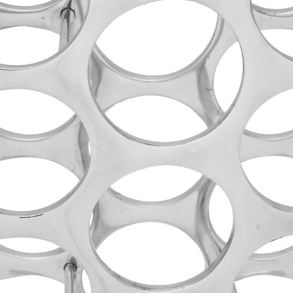 furnicato Weinregal aus Aluminium Silber 33 x 19 x 102 cm, 1-tlg.