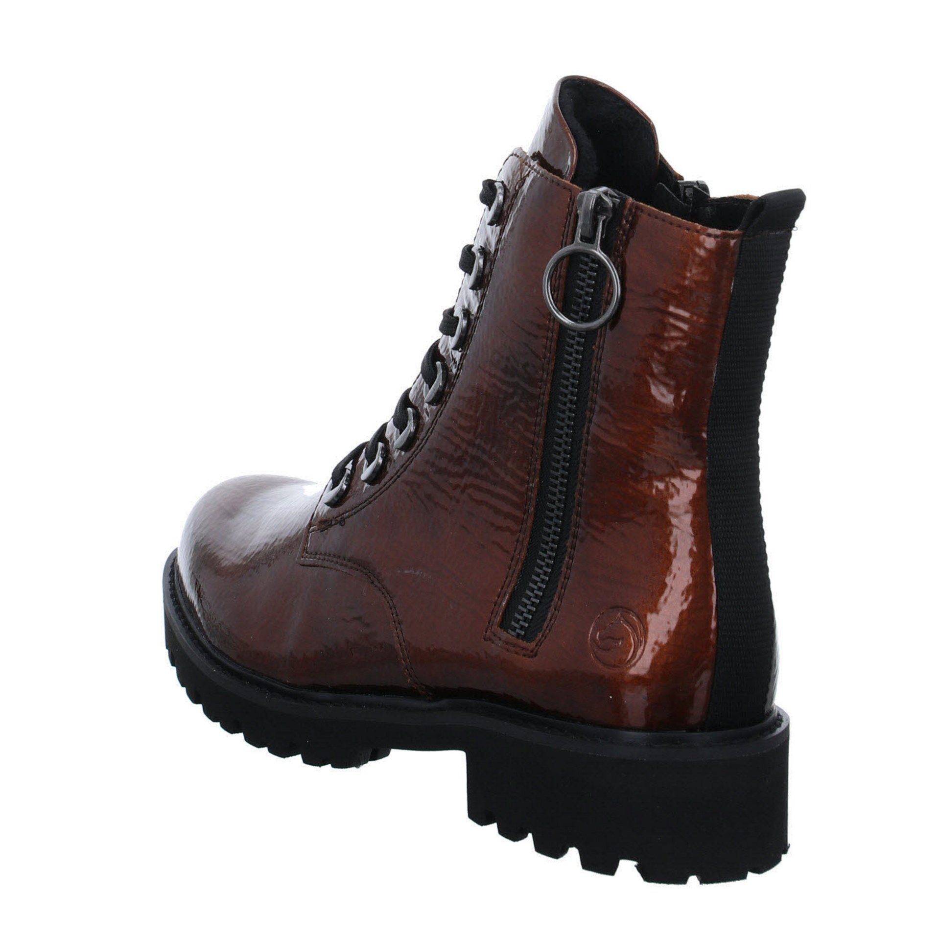 Synthetik antik Schnürstiefel Synthetik uni Remonte Schnürboots