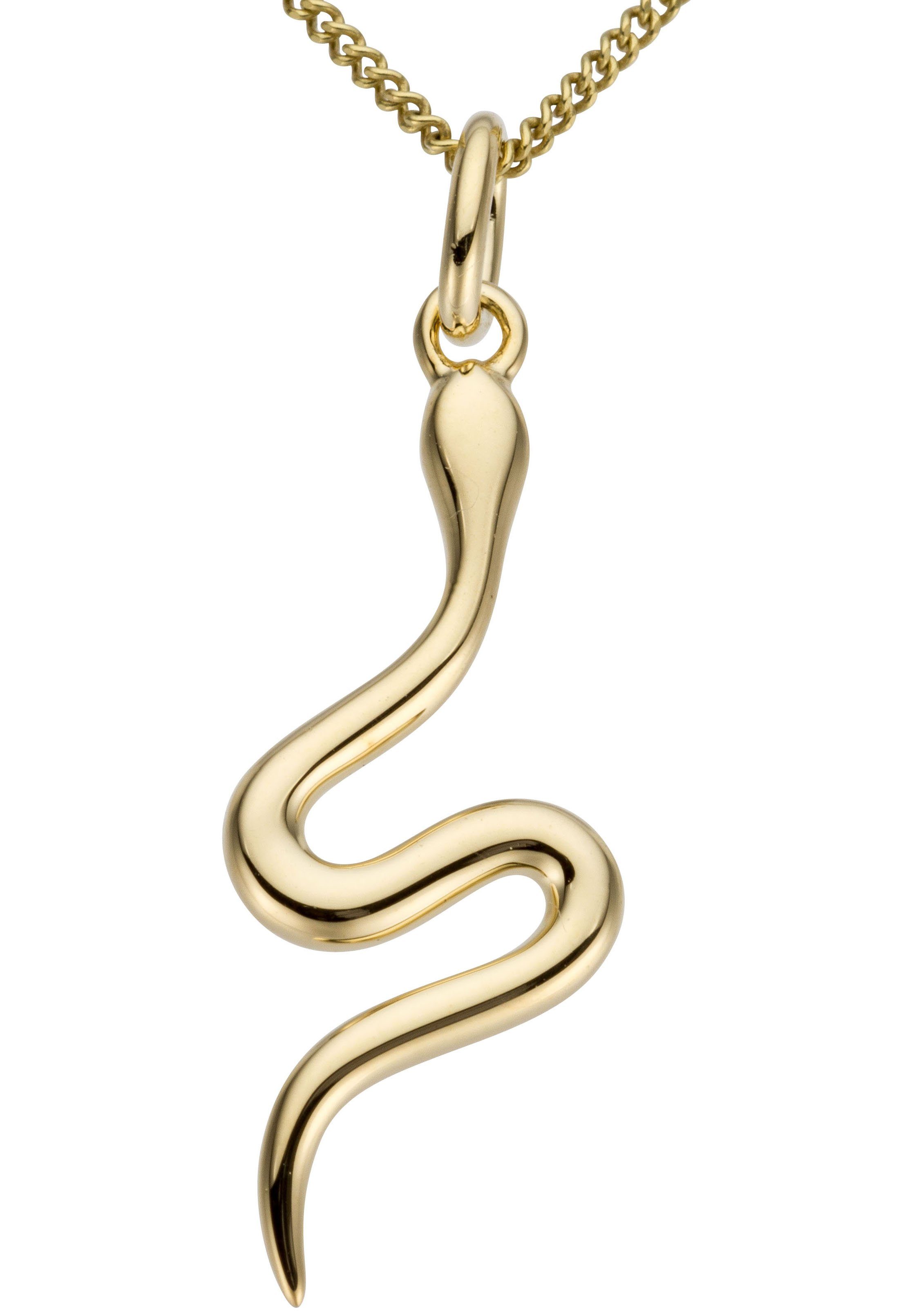 Kettenanhänger Schmuck Geschenk Gold 333 Halsschmuck Anhänger für Halskette Schlange