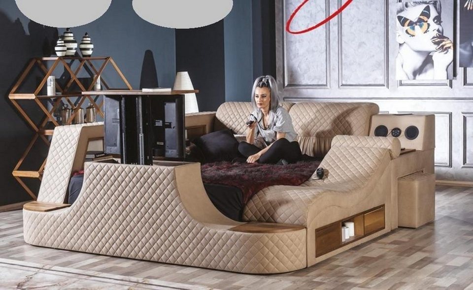 JVmoebel Bett, Multifunktion Bett Schlafzimmer Möbel Betten Luxus Bett tv lift JVmoebel Bett, Multifunktion Bett Schlafzimmer Möbel Betten Luxus Bett tv lift