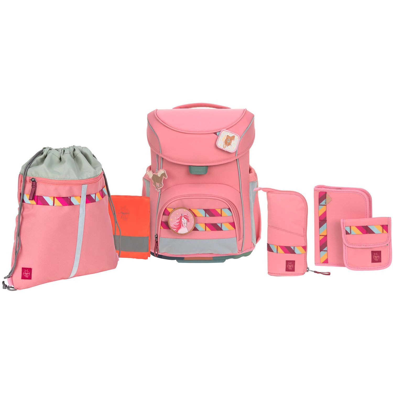 LÄSSIG Schulranzen Ranzenset 7-tlg. Slim Unique pink