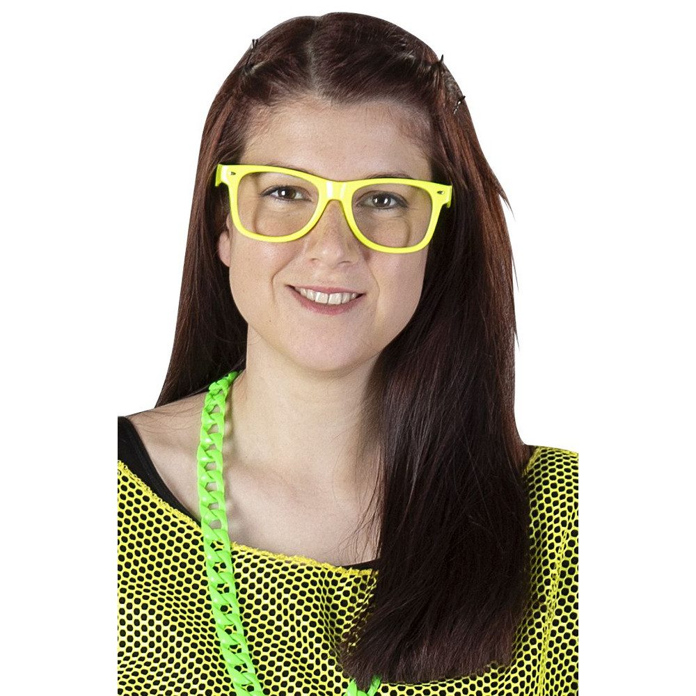 Kostüm Brille - für Erwachsene - gelb