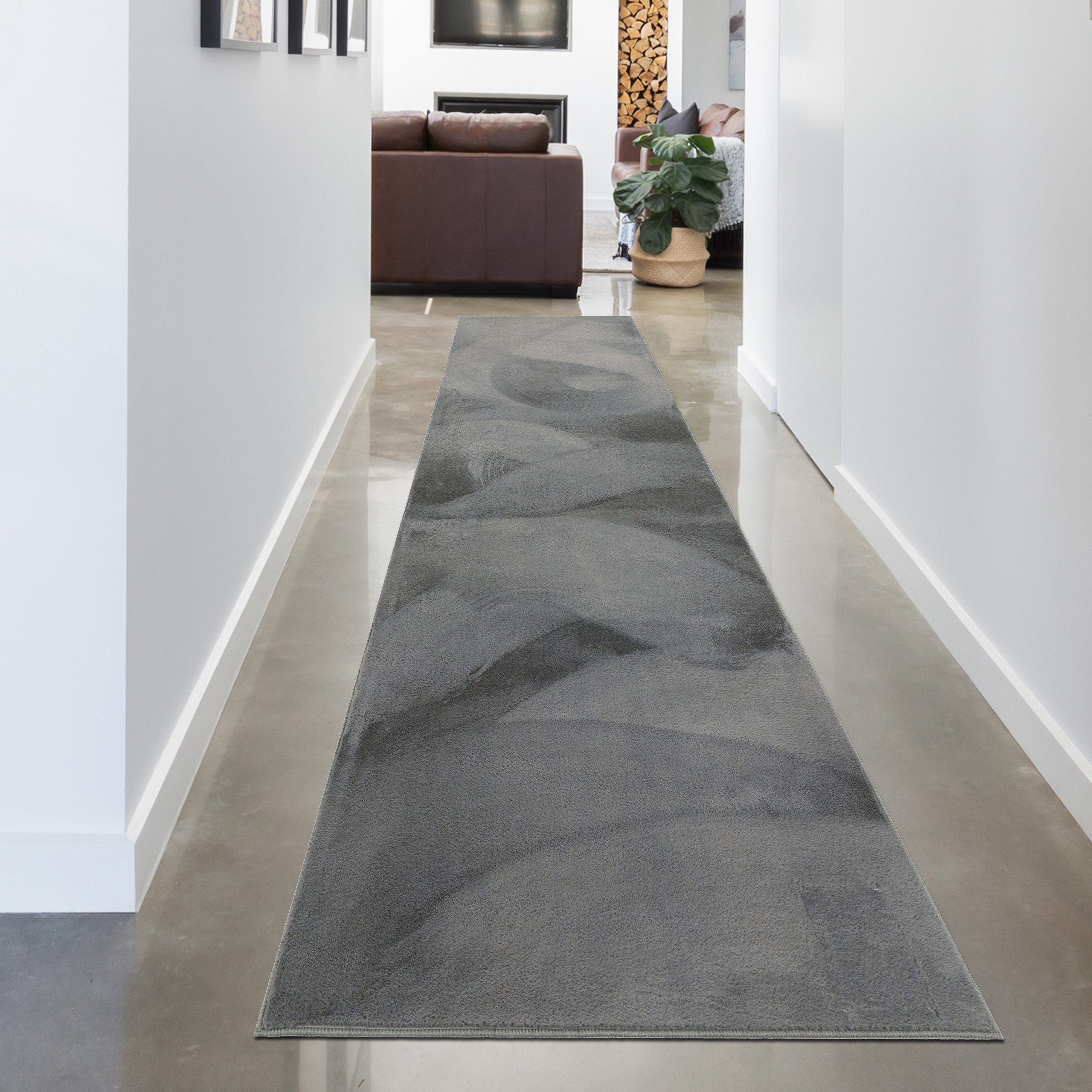 Carpetia Fellteppich Kunstfell Hasenfell-Optik, rechteckig, Höhe: 10 mm, seidig weich & flauschig mit dichter Kurzflorstruktur