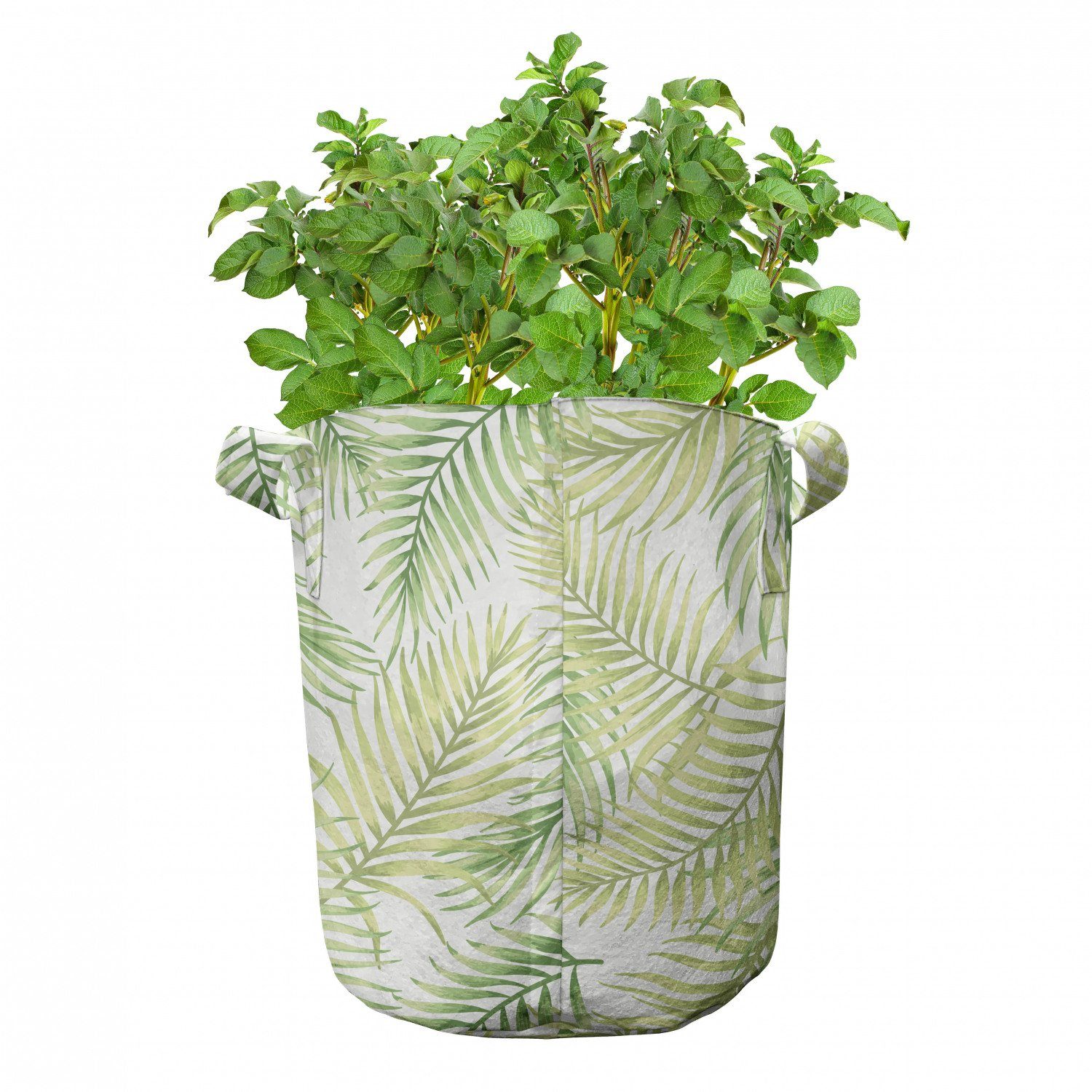 Palmblatt Pflanzkübel Umwelt Pflanzen, Stofftöpfe für hochleistungsfähig Abakuhaus mit Griffen frische
