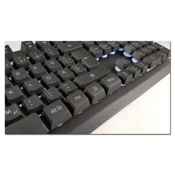 LC-Power LC-KEY 4B LED Tastatur (LED, USB, beleuchtet, LED-Tastatur, schwarz, Multimedia Tasten)