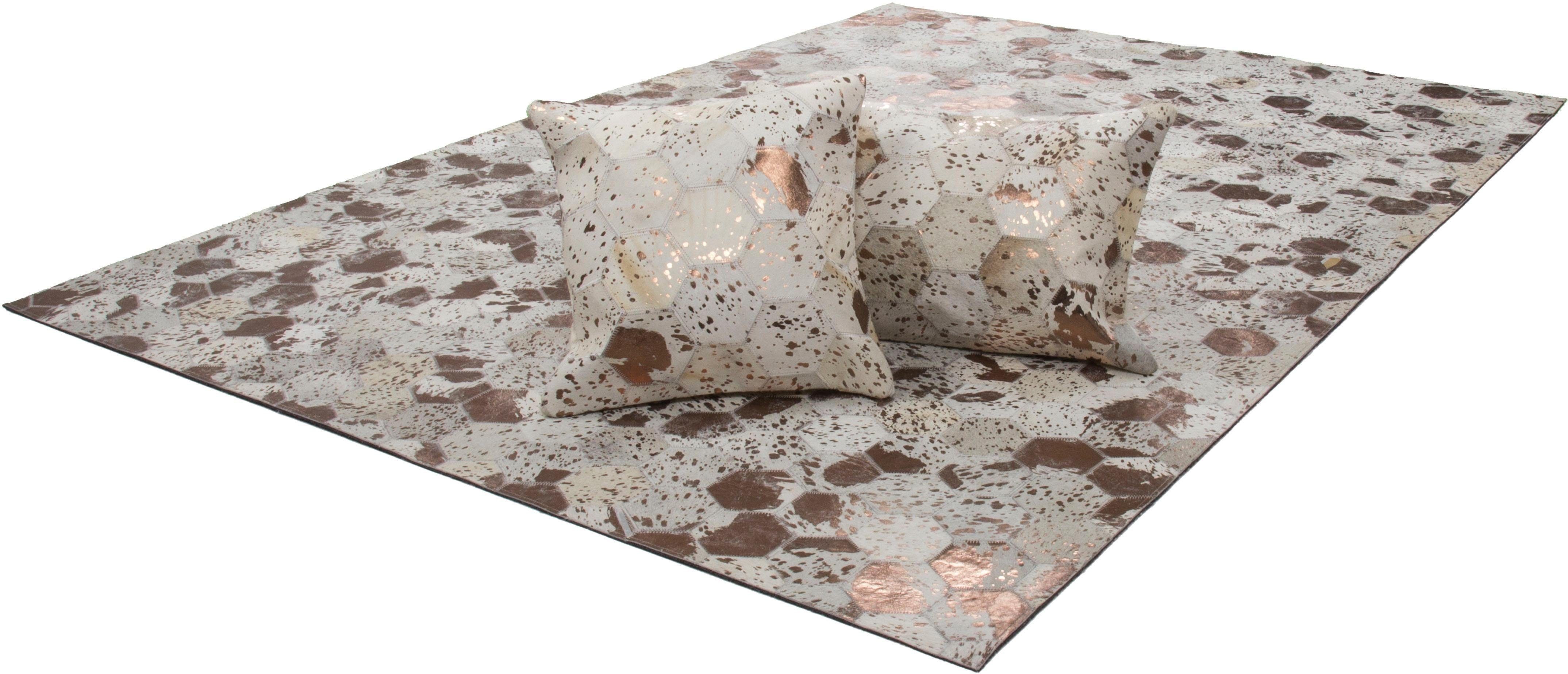 Fellteppich Scarllet 210, calo-deluxe, rechteckig, Höhe: 8 mm, echtes Rinderfell, Wohnzimmer