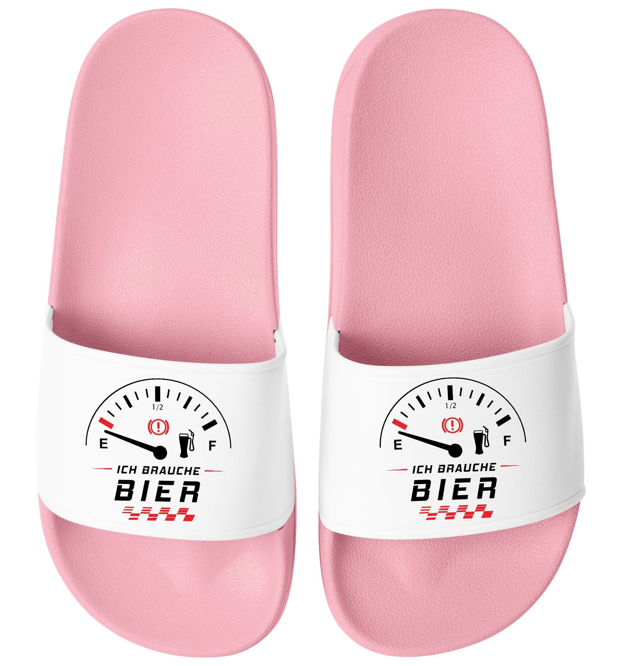 Badeschlappen Herren mit Spruch Ich brauch Bier Urlaub Accessoires Badesandale