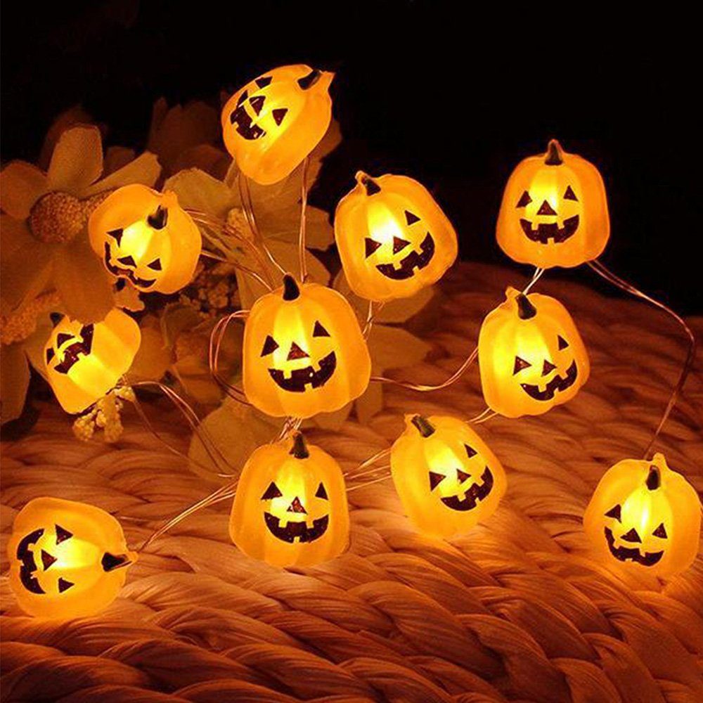 Rosnek LED-Lichterkette »2M, Kürbis, Jack-O-Lantern, batteriebetrieben ...