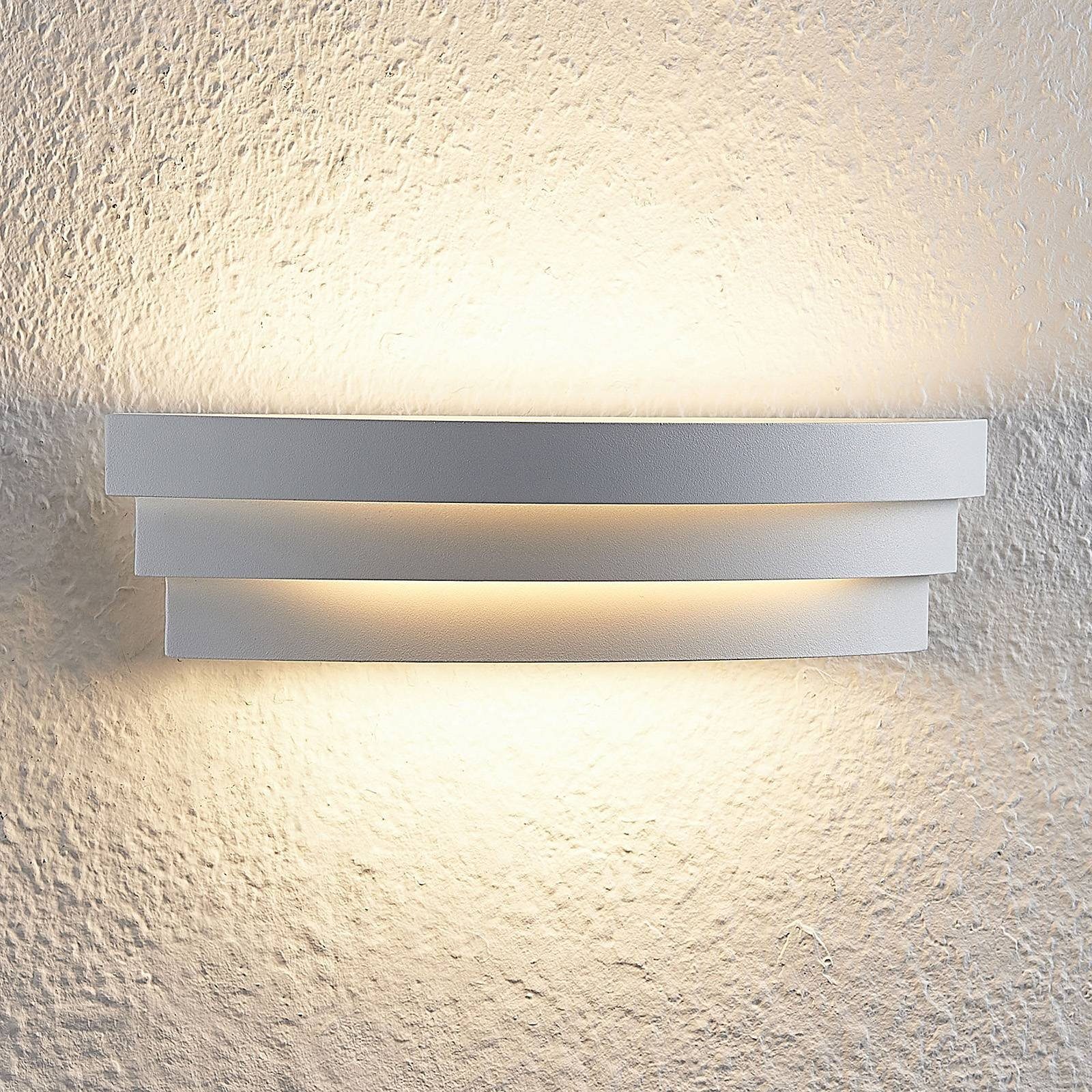 Arcchio LED Wandleuchte warmweiß, Leuchtmittel weiß, LED-Leuchtmittel verbaut, inkl. fest Eisen, Harun, Modern, flammig, Aluminium, 1