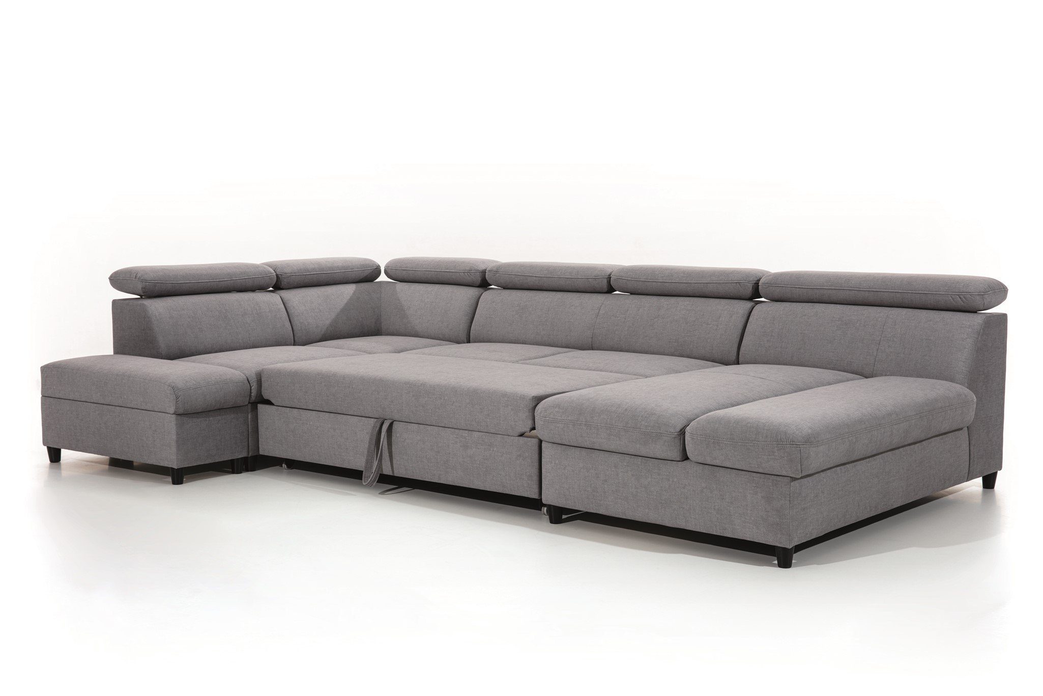 Inkl. Wohnlandschaft und Möbel Stoff Schlaffunktion, Schlafsofa in ANTON Rosa Sofa 3 Esito, Rundumbezug x Bettkasten Fun