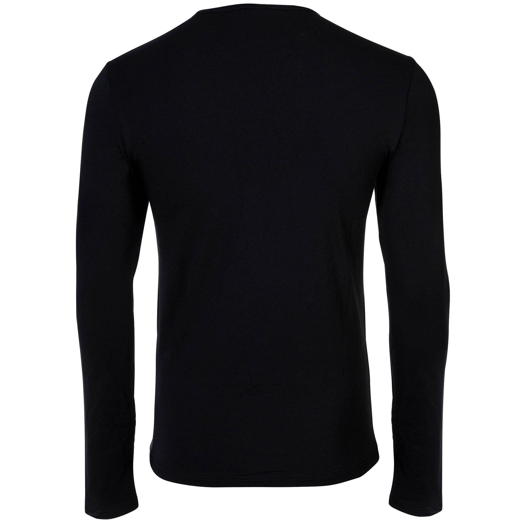 T-Shirt Weiß/Schwarz 2er Versace - Pack TOPEKA Langarmshirt, Herren