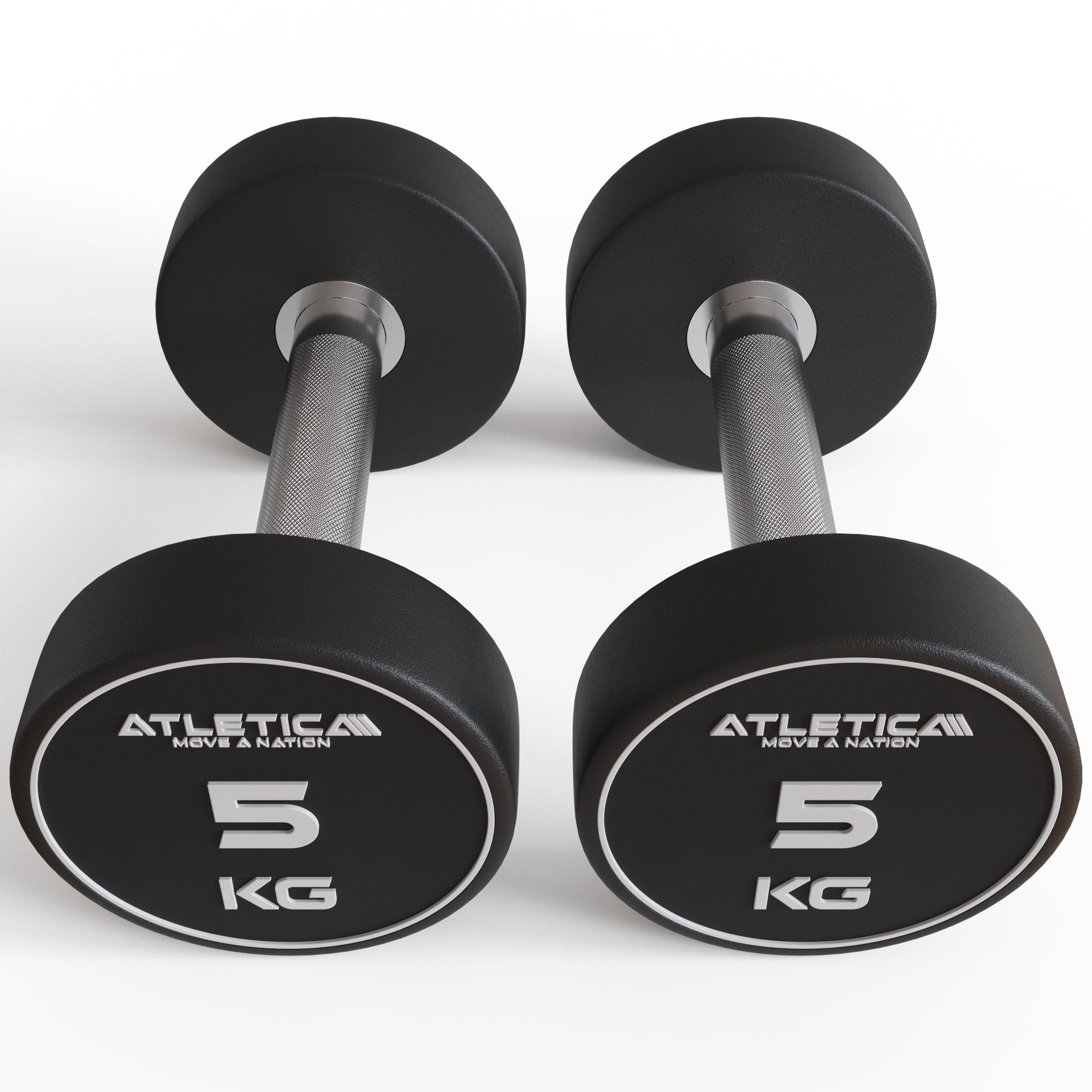 ATLETICA Kurzhantel Polyurethan Rundhanteln Paar, 2,5 kg - 40 kg, Extrem robust