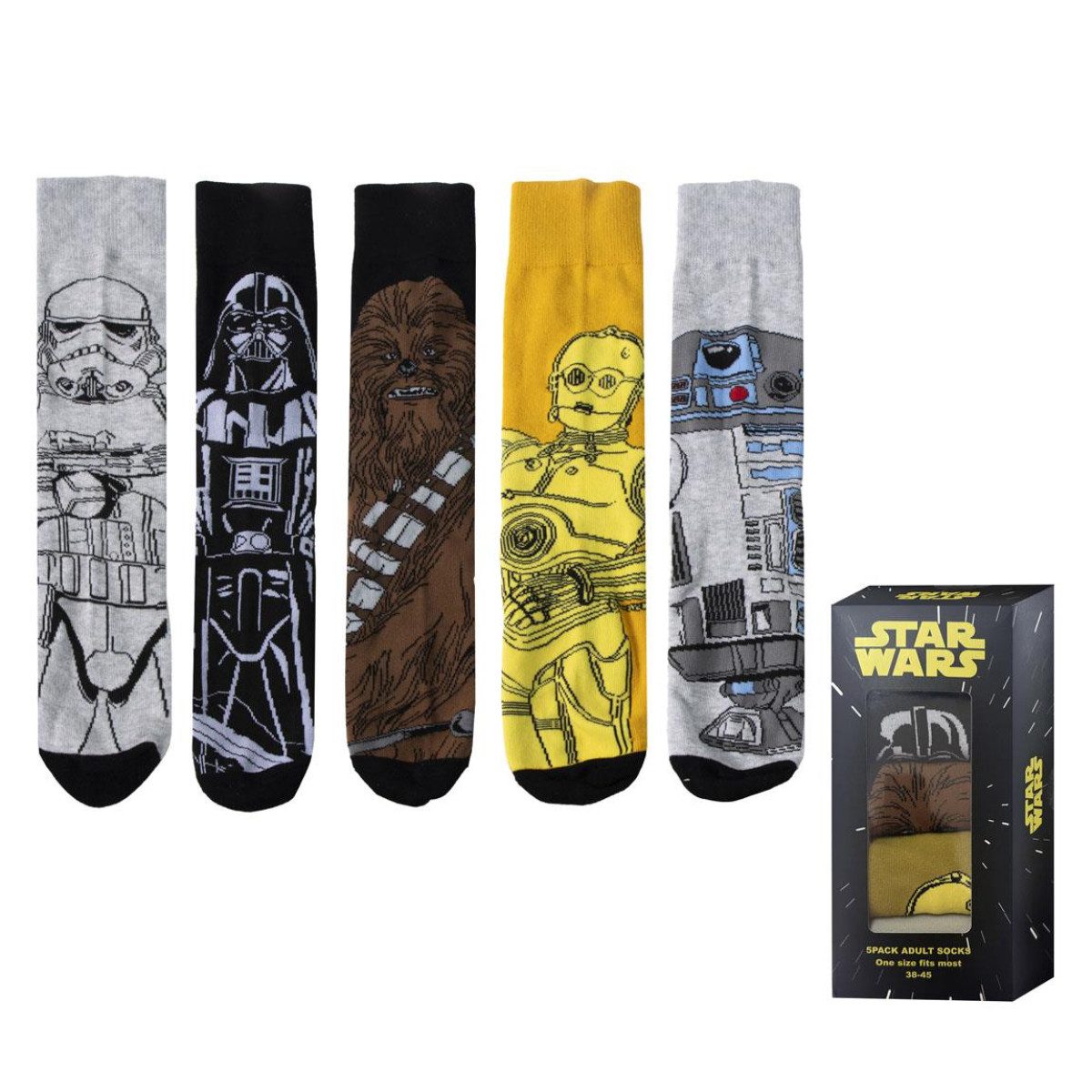 Star Wars Socken Lifestyle Design Größe 38-45 (5er Pack) günstig online kaufen