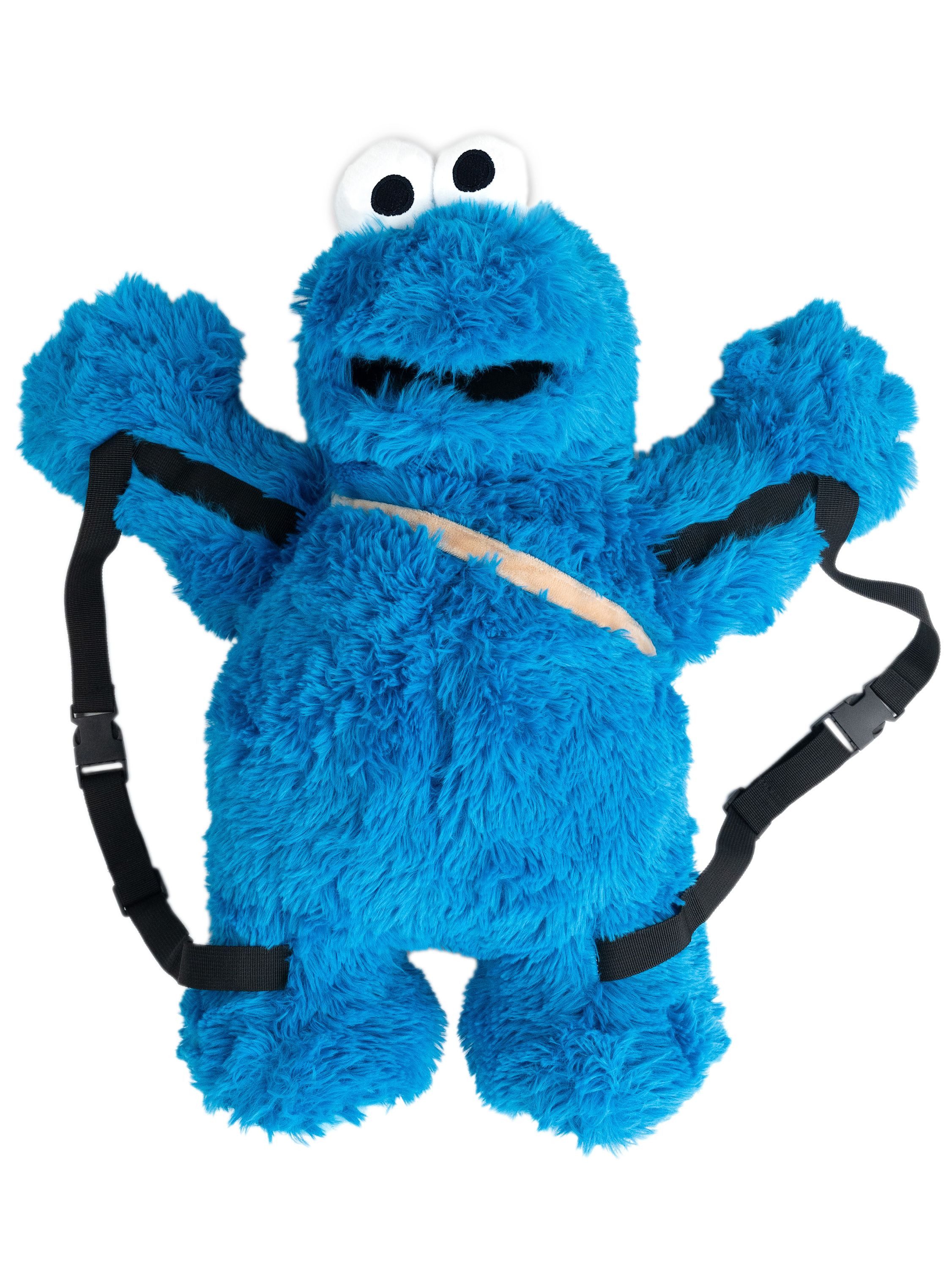 United Labels® Rucksack Sesamstraße Krümelmonster 3D Plüsch Rucksack 58 cm