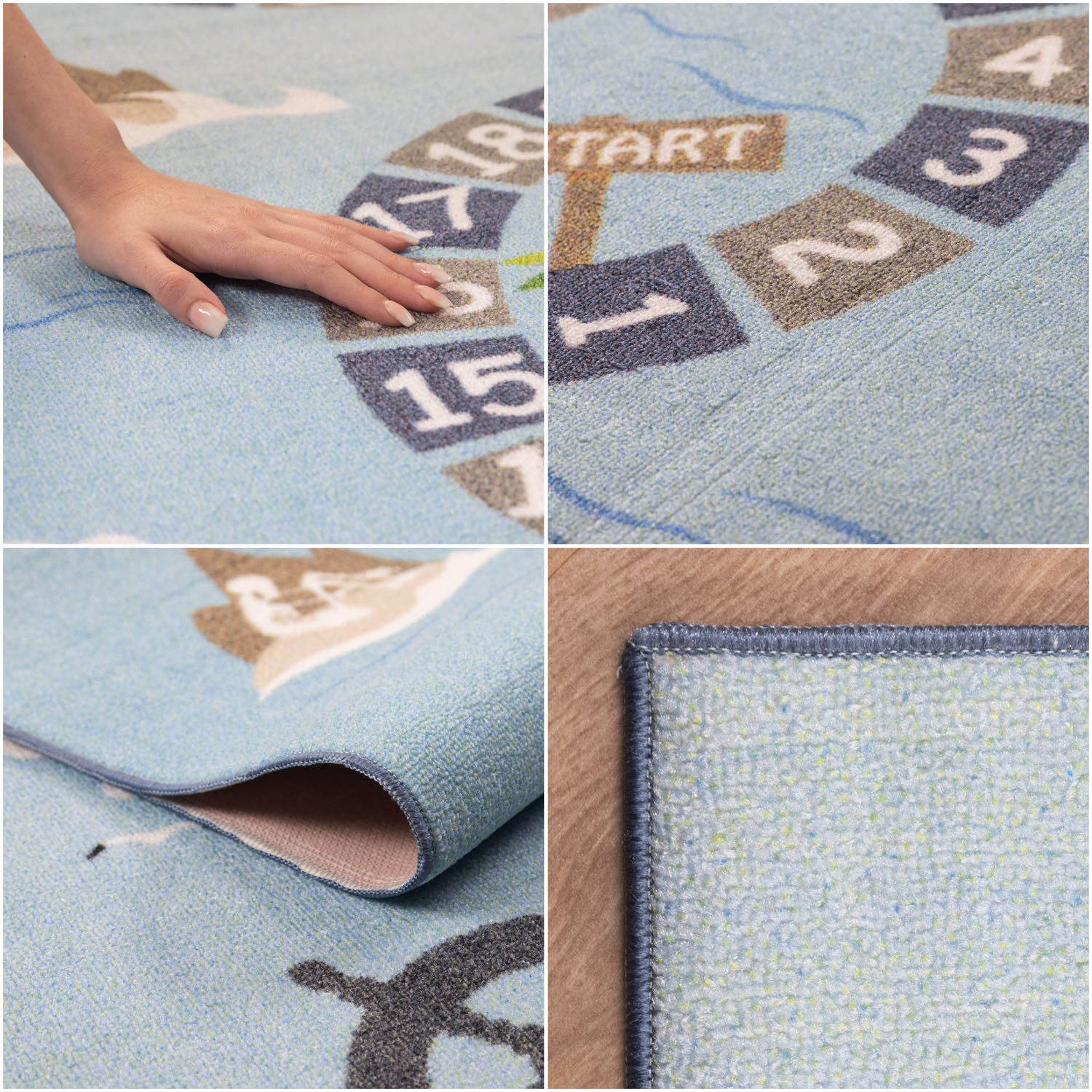 SIMPEX24 Teppich Piraten Design, Rechteckig, Höhe: 7 mm, Kinderteppich Pira günstig online kaufen