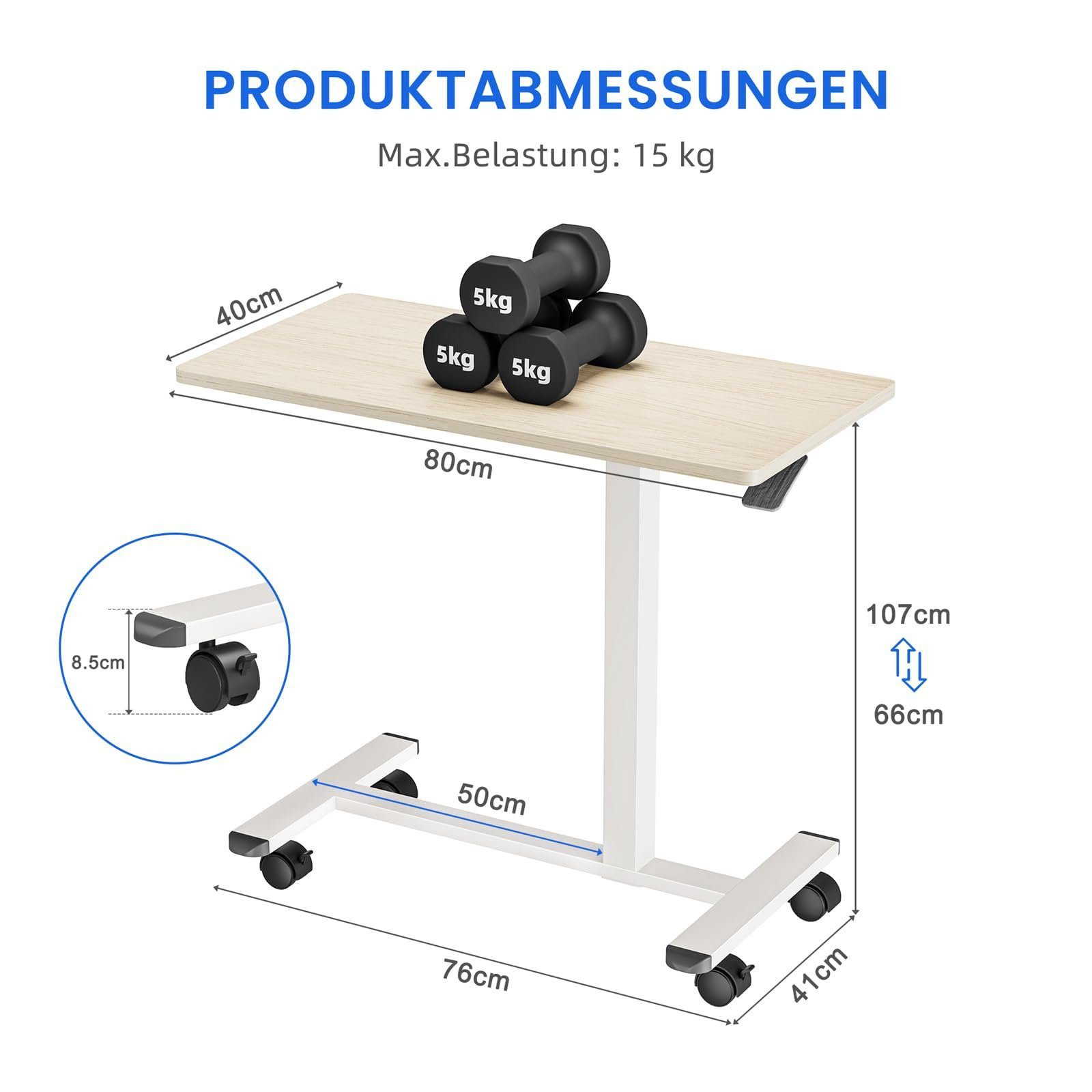 Dripex Beistelltisch höhenverstellbar Computertisch Laptoptisch Nachttisch günstig online kaufen