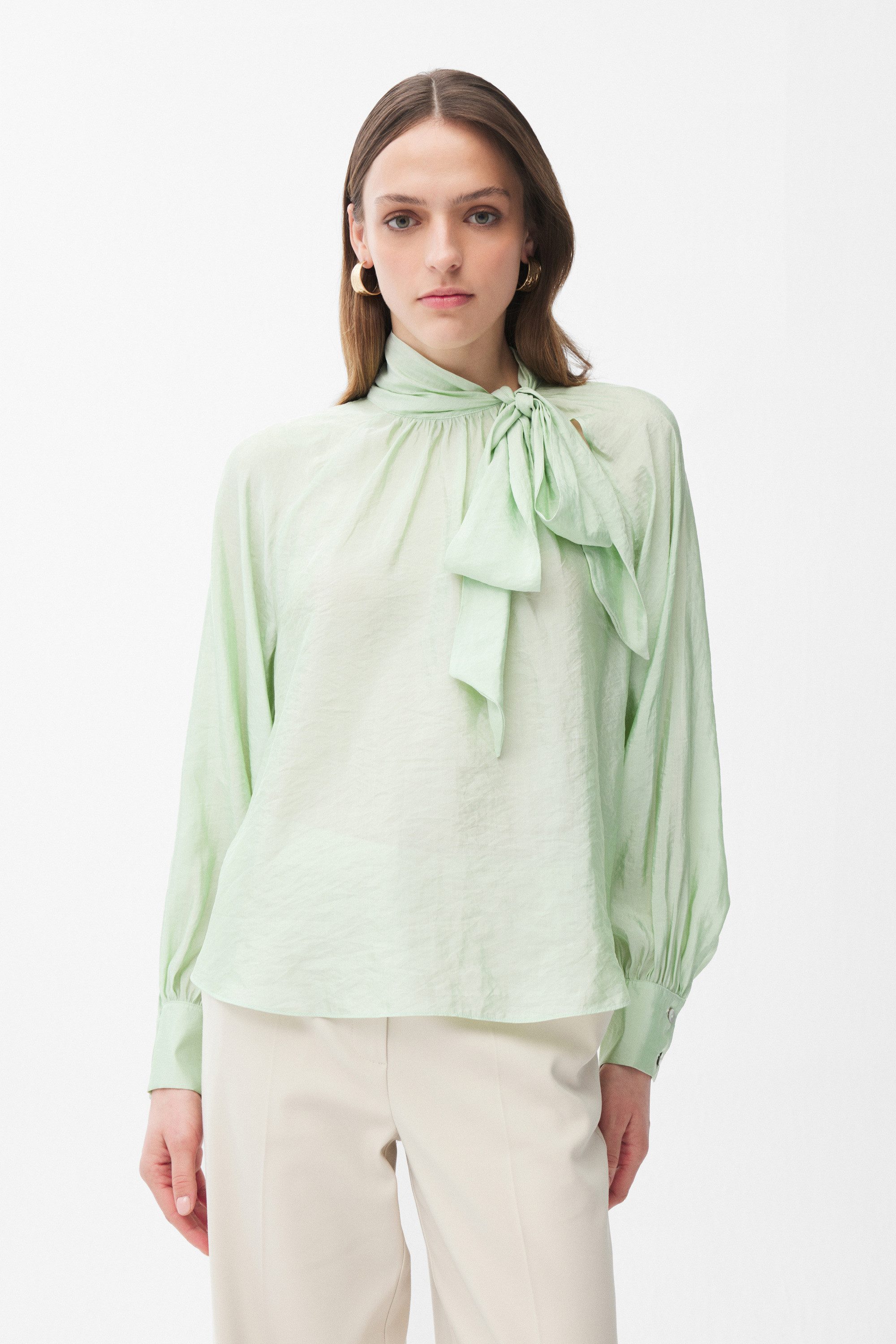 adL Blusentop Bluse mit Bindedetail