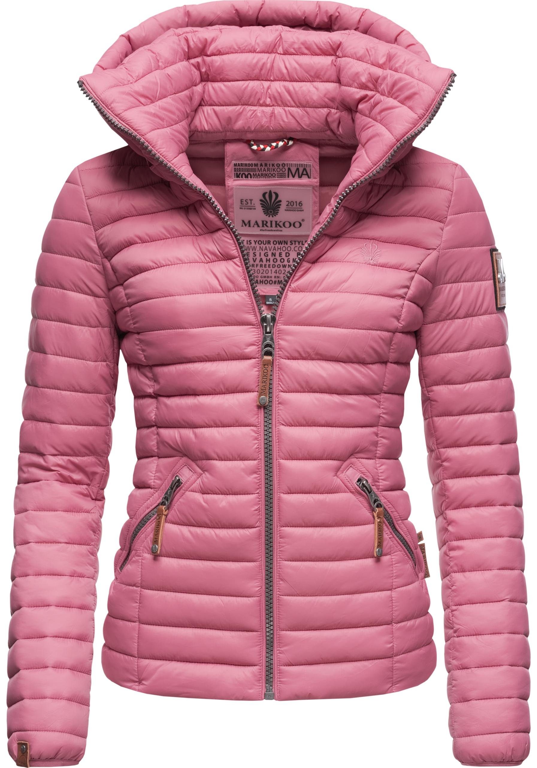 Marikoo Steppjacke Löwenbaby stylische Übergangsjacke mit abnehmbarer Kapuze