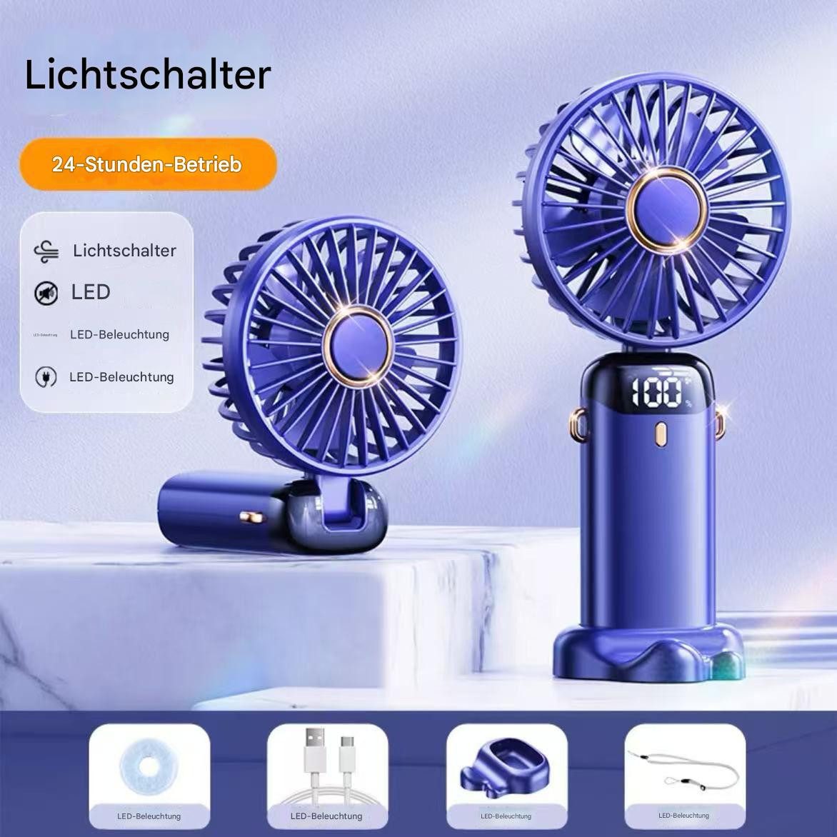 Handventilator Handventilator Portable Mini Hand Ventilator Akku Aufladbar mit Aroma