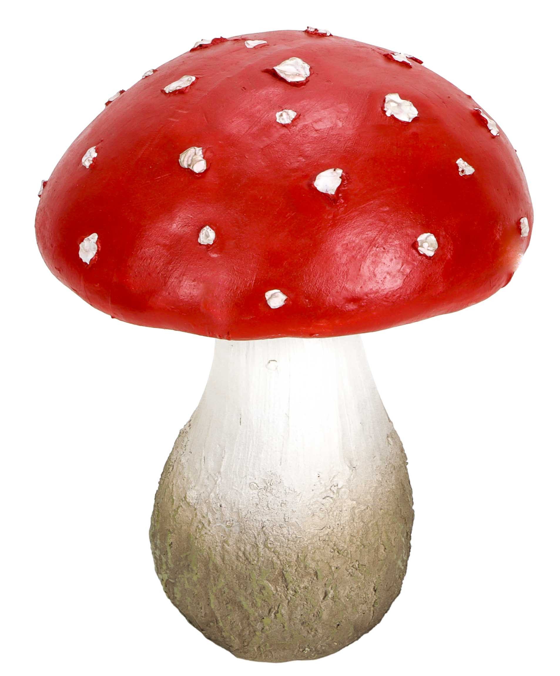 Wurm Dekofigur Dekopilz Fliegenpilz (1 St., Herbstdekoration), Deko Fliegenpilz