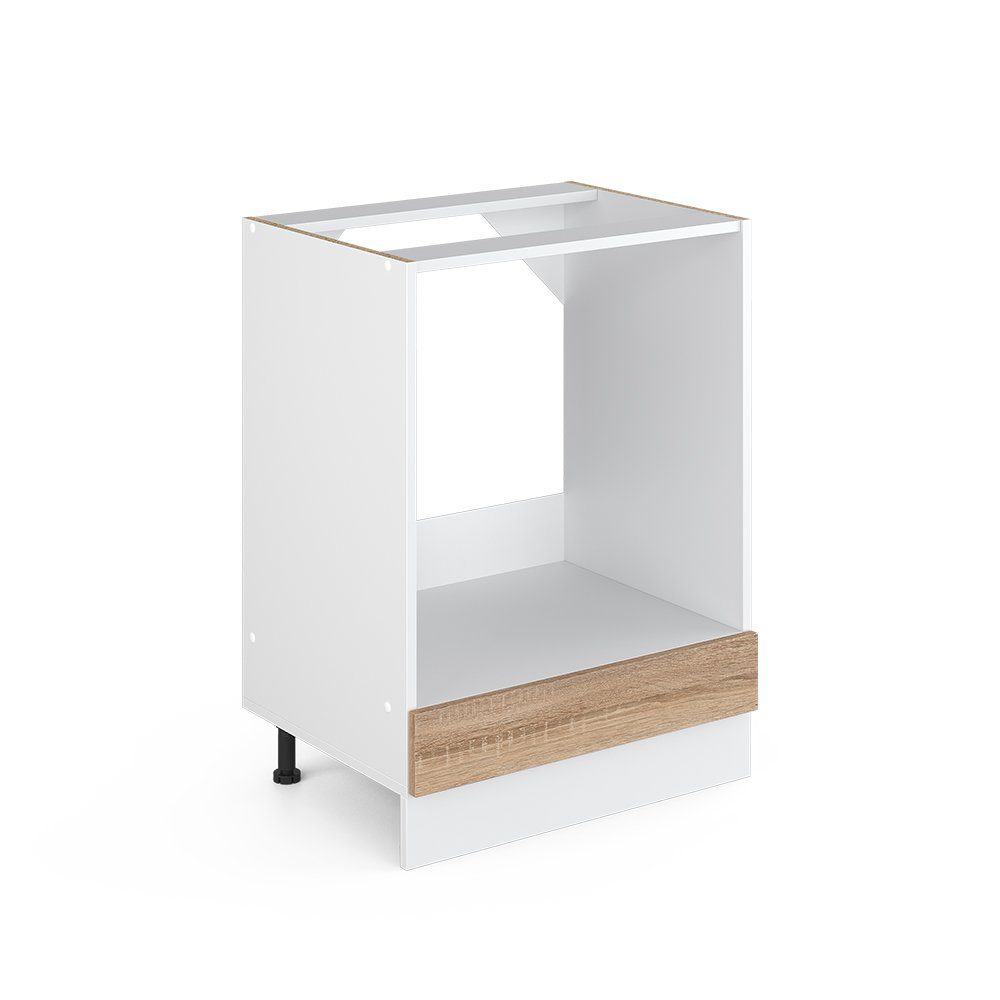 Vicco Herdumbauschrank R-Line, Sonoma/Weiß, 60 cm günstig online kaufen