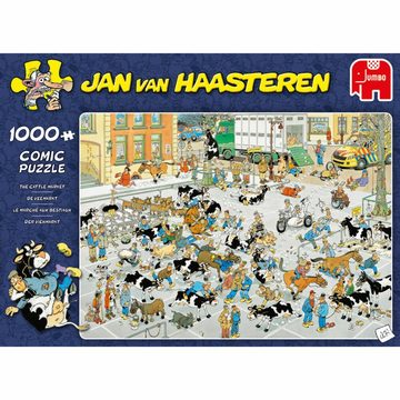 Jumbo Spiele Puzzle Jan van Haasteren - Vieh-Markt 1000 Teile, 1000 Puzzleteile
