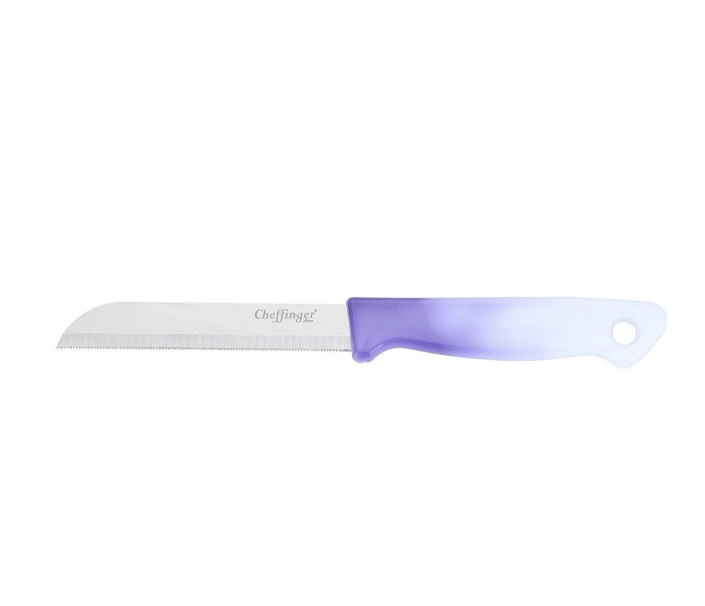 Cheffinger Universalküchenmesser 18 cm mit ergonomischem Griff - vielseitig & pflegeleicht, Violett, ergonomisch geformt, 18 cm, langlebig