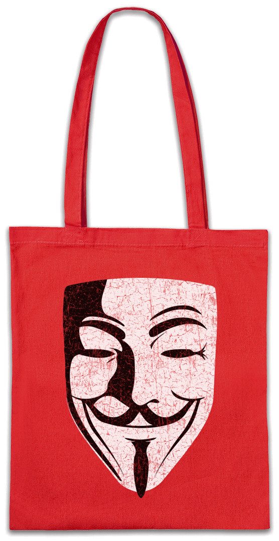 Beuteltasche Guy Fawkes Mask II Stofftasche Hannya Anonymous Whistleblower Guy Mask