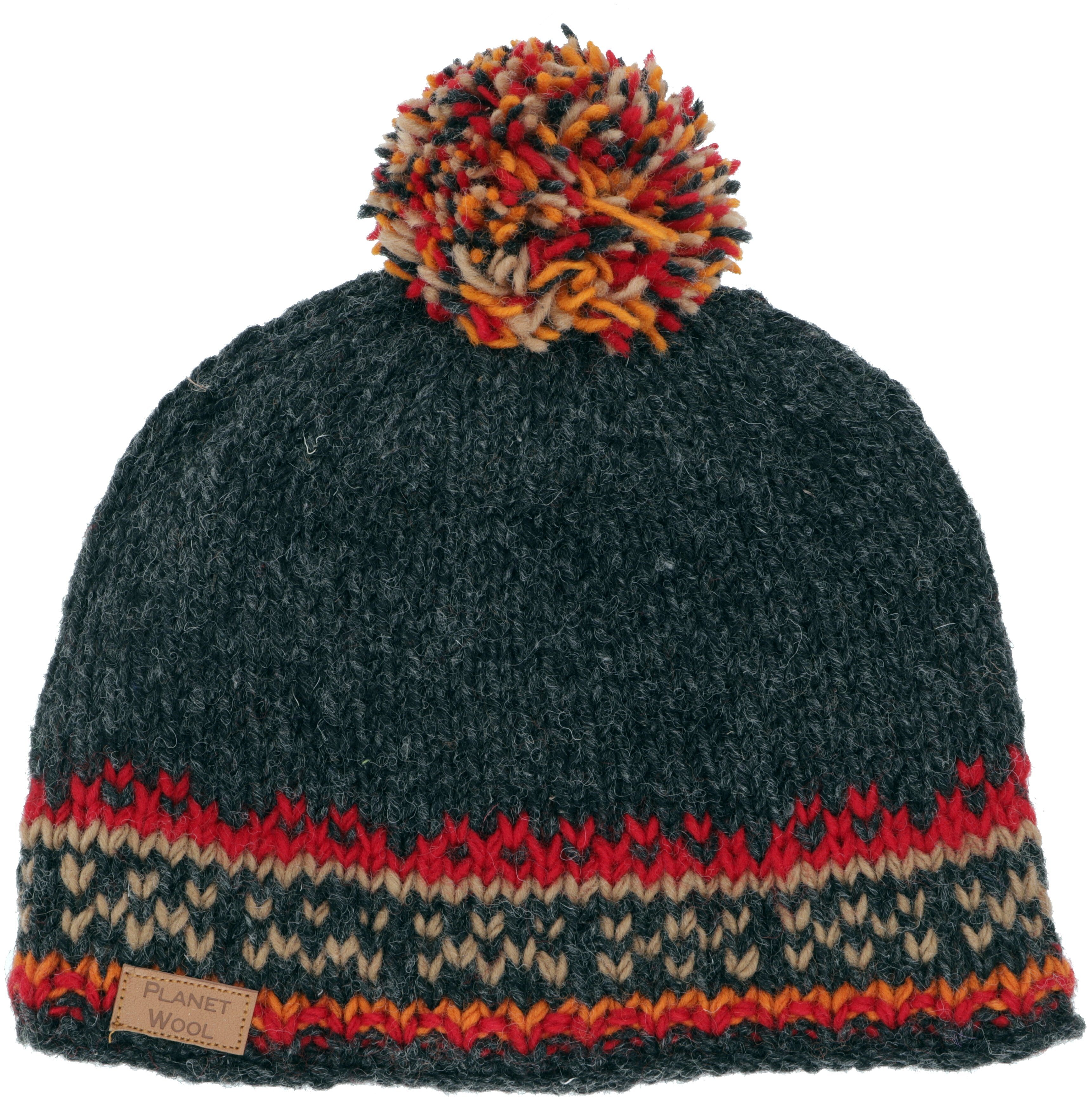 Guru-Shop Strickmütze Bommelmützel aus Nepal, Mütze aus Schurwolle,.. günstig online kaufen