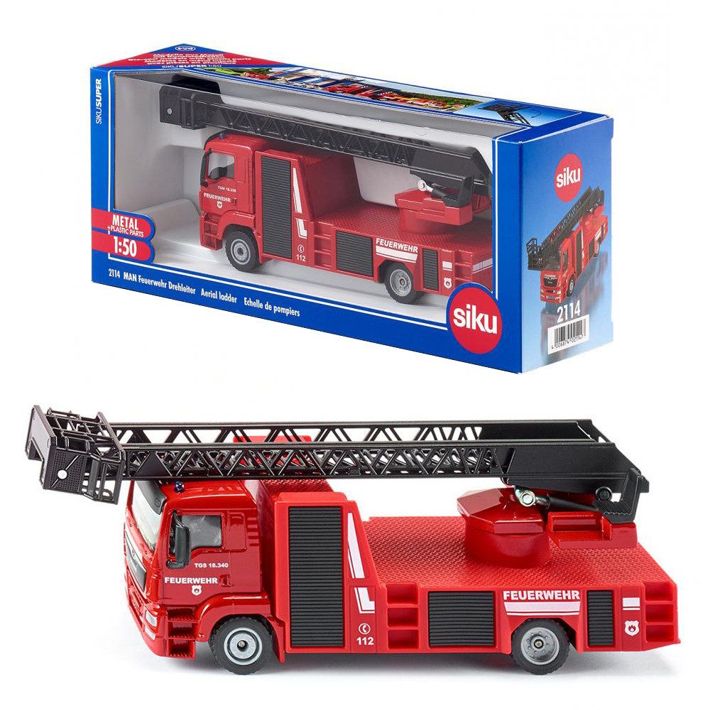 Siku Modellauto siku LKW MAN Feuerwehr mit Drehleiter 1:50