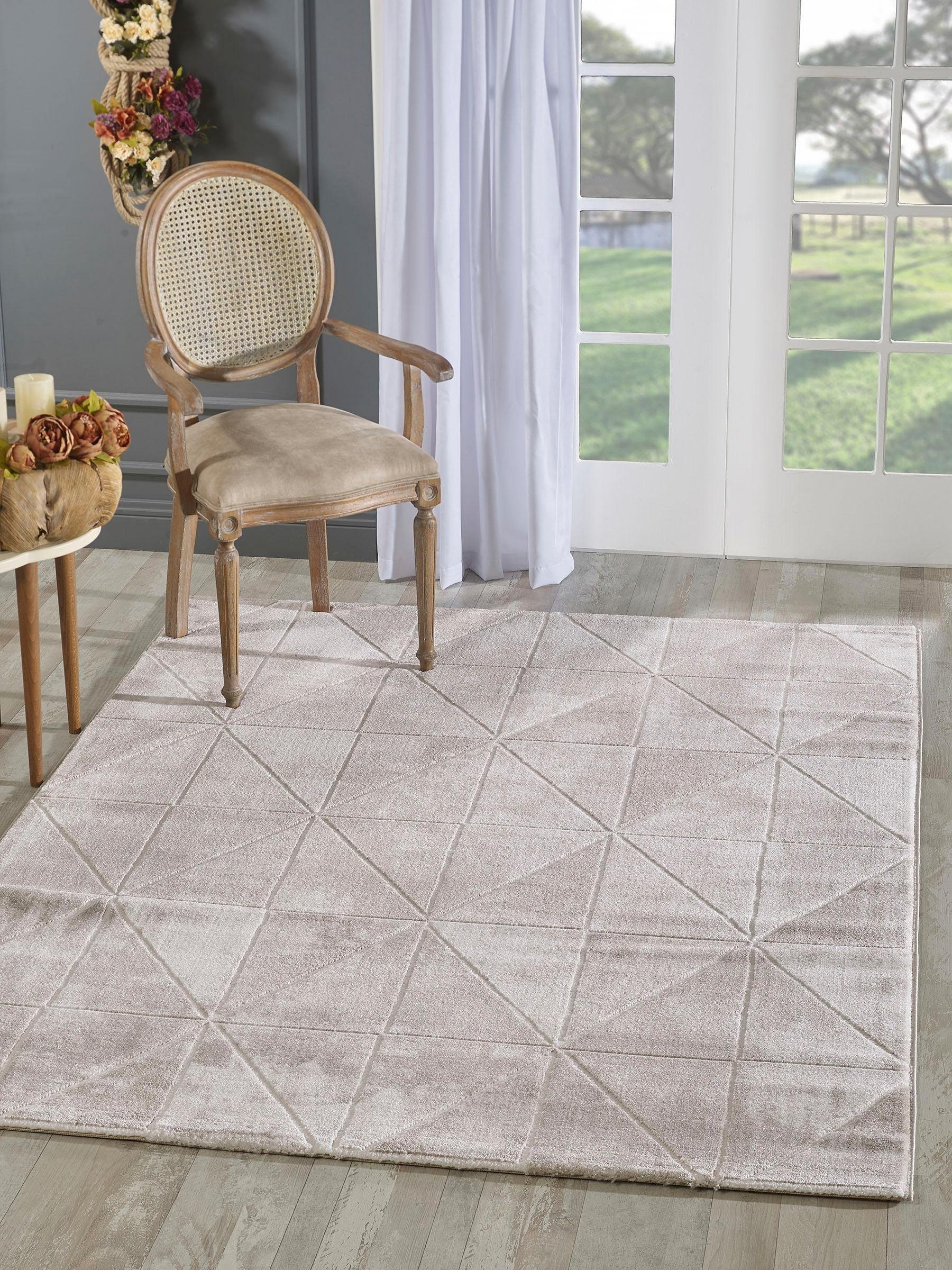 Sanat Teppich Harmony 3212, auch als Läufer, rechteckig, Höhe: 12 mm, Wohnzimmer, Kurzflor, modern, abtrakt, Schlafzimmer