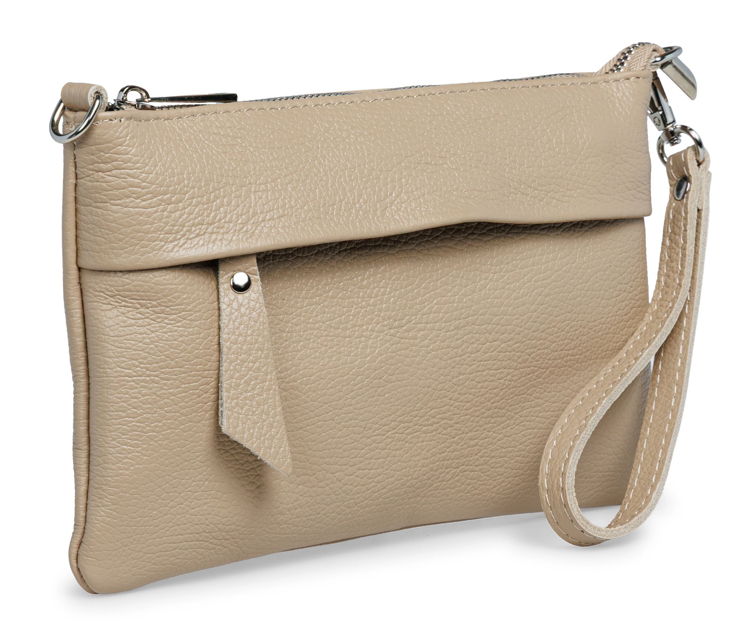 Caspar Clutch Elegante Echtleder Clutch Damen Tasche - CLASSIC LINE - Modell No.845, leicht, elegant & unempfindlich - 100% Echtleder - Handmade in Italy
