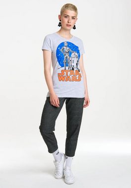 LOGOSHIRT T-Shirt R2-D2 & C-3PO Star Wars mit coolem Frontprint