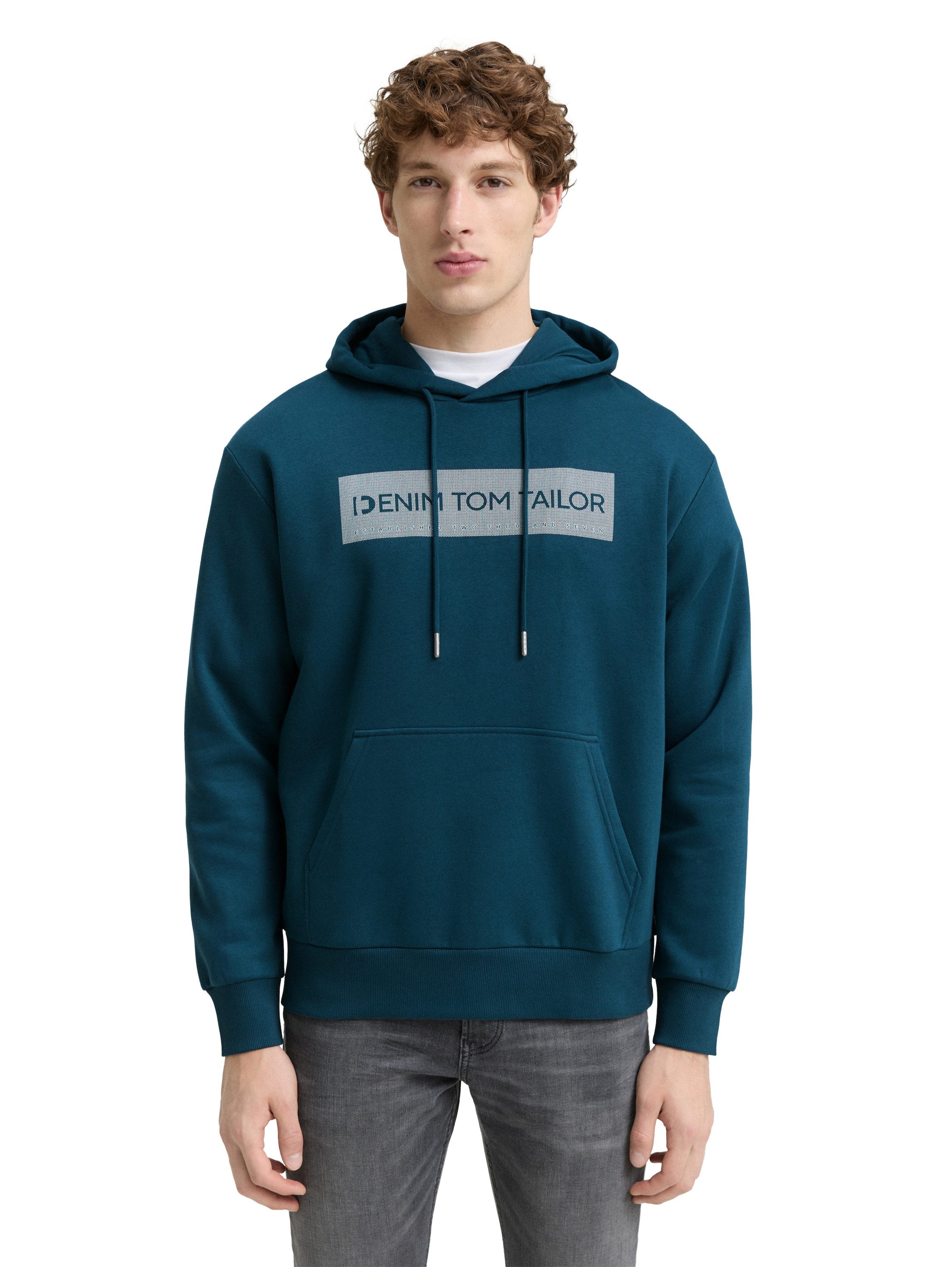 TOM TAILOR Denim Hoodie mit Logo Print günstig online kaufen