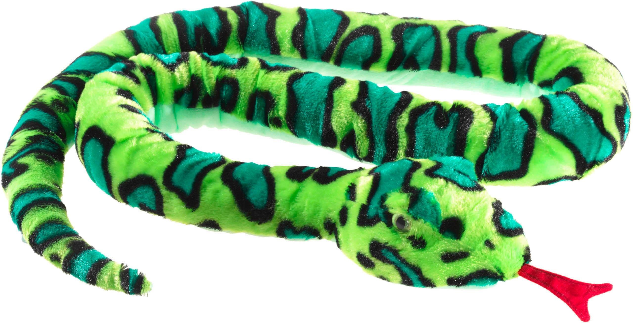 Kuscheltier Misanimo, Schlange grün, 180 cm