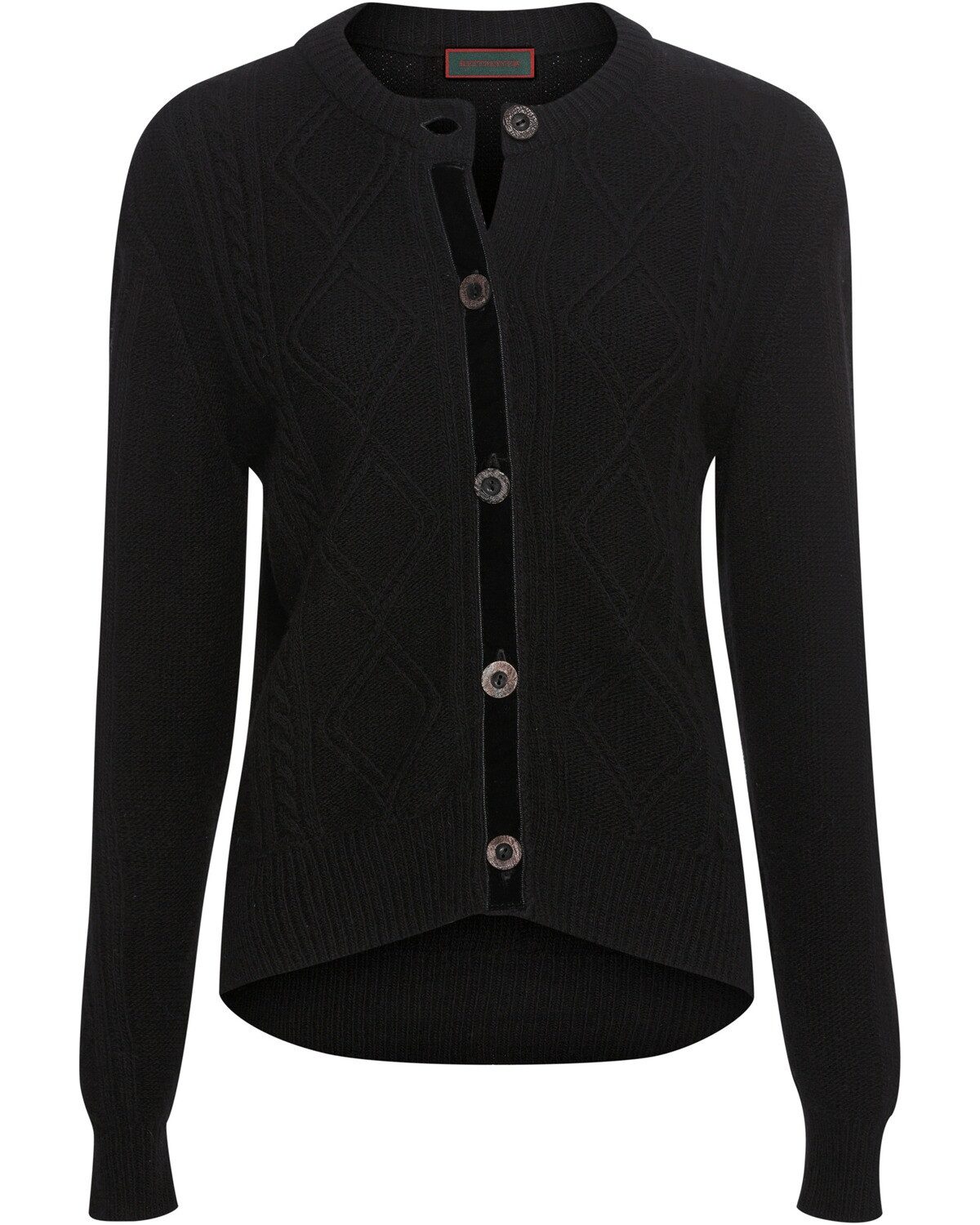 Reitmayer Trachtenjacke Strickjacke mit Samtband günstig online kaufen