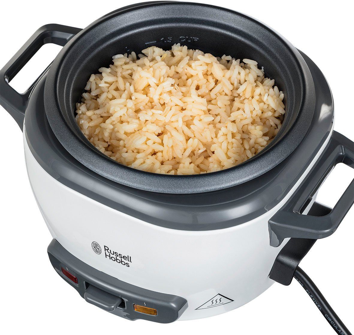 RUSSELL HOBBS Reiskocher Mini 27020-56, 200 W, 0,5 l – Warmhaltefunktion, inkl. Reislöffel & Messbecher – Bild 4 von 5